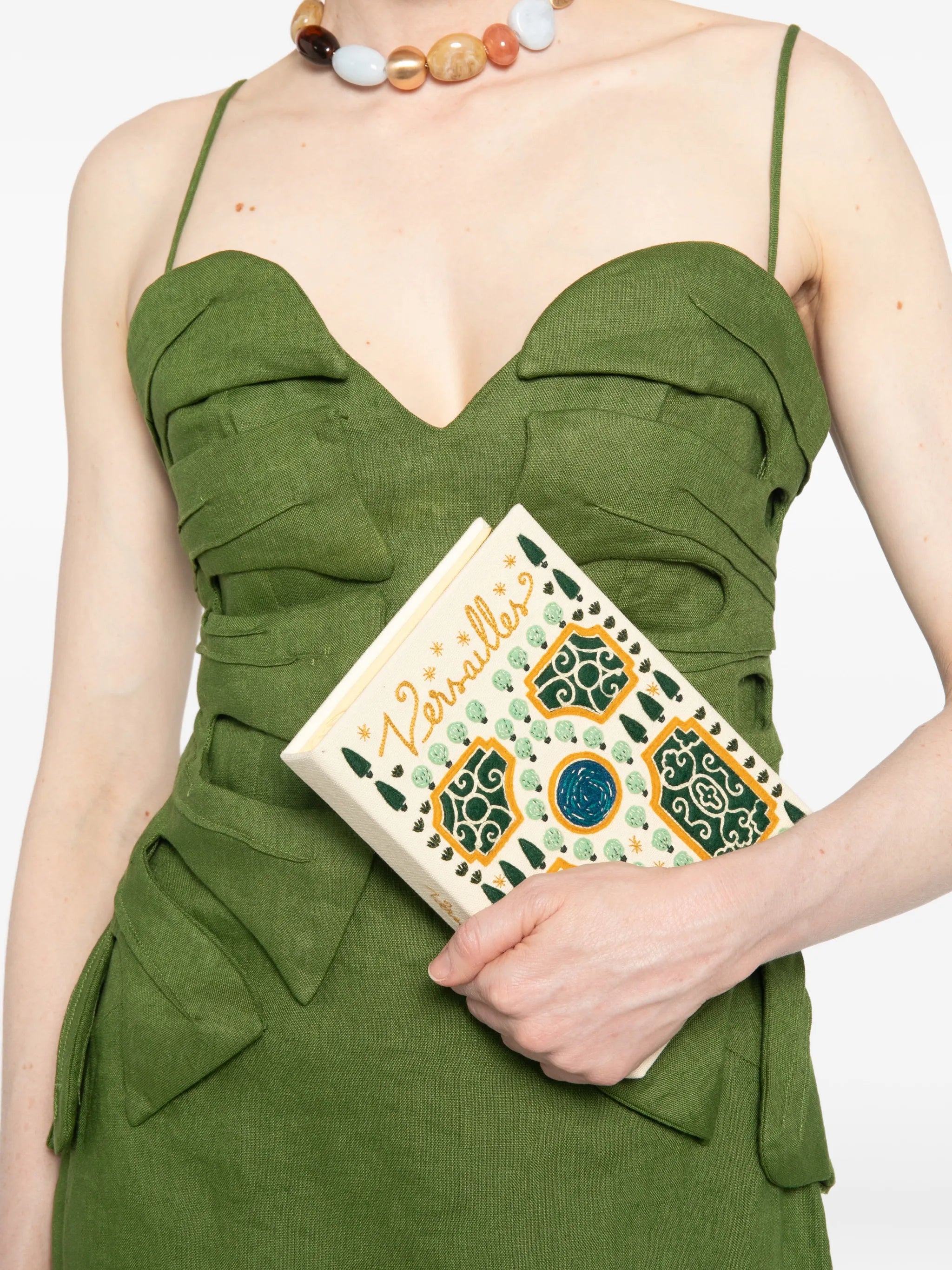 Versailles embroidered clutch bag