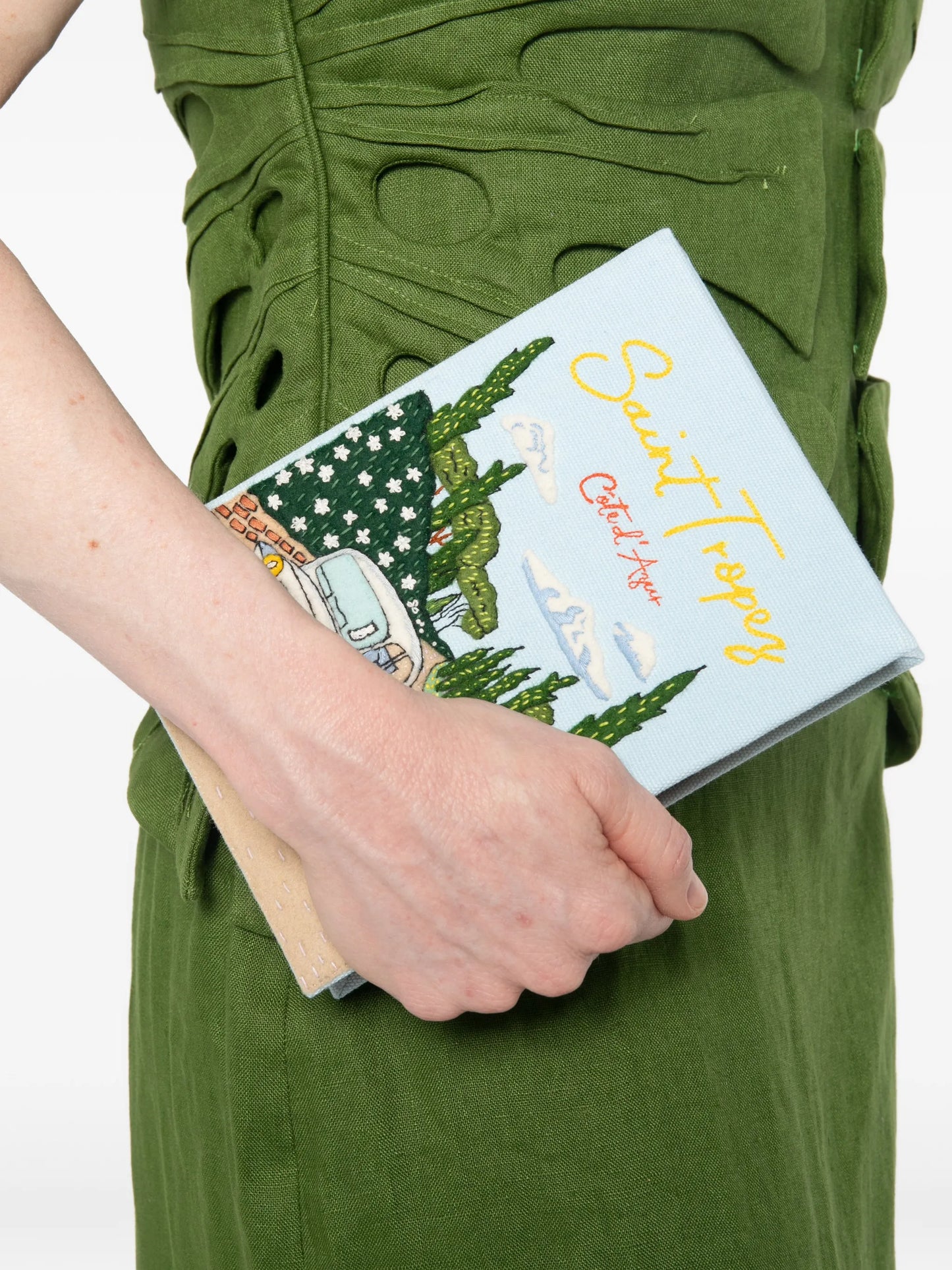 Saint-Tropez embroidered clutch bag