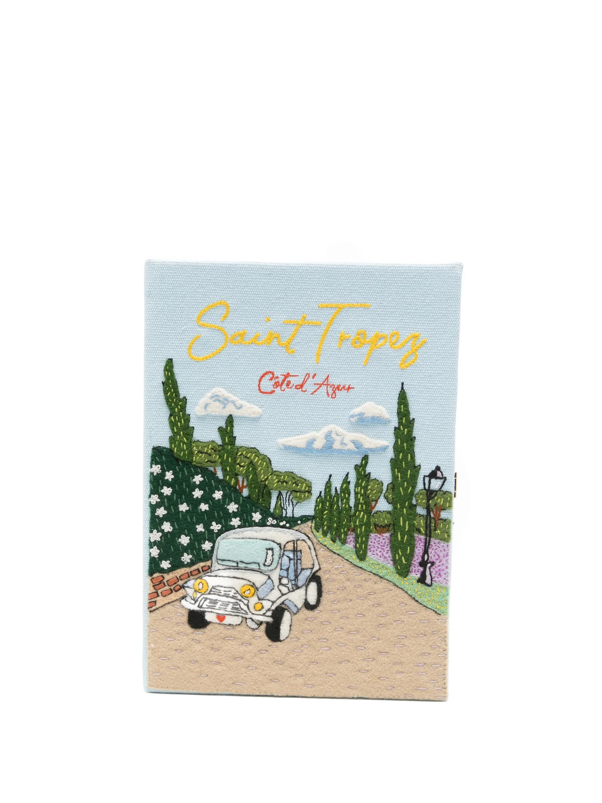 Saint-Tropez embroidered clutch bag
