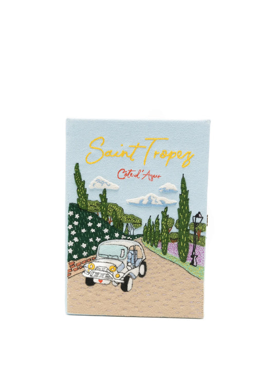 Saint-Tropez embroidered clutch bag
