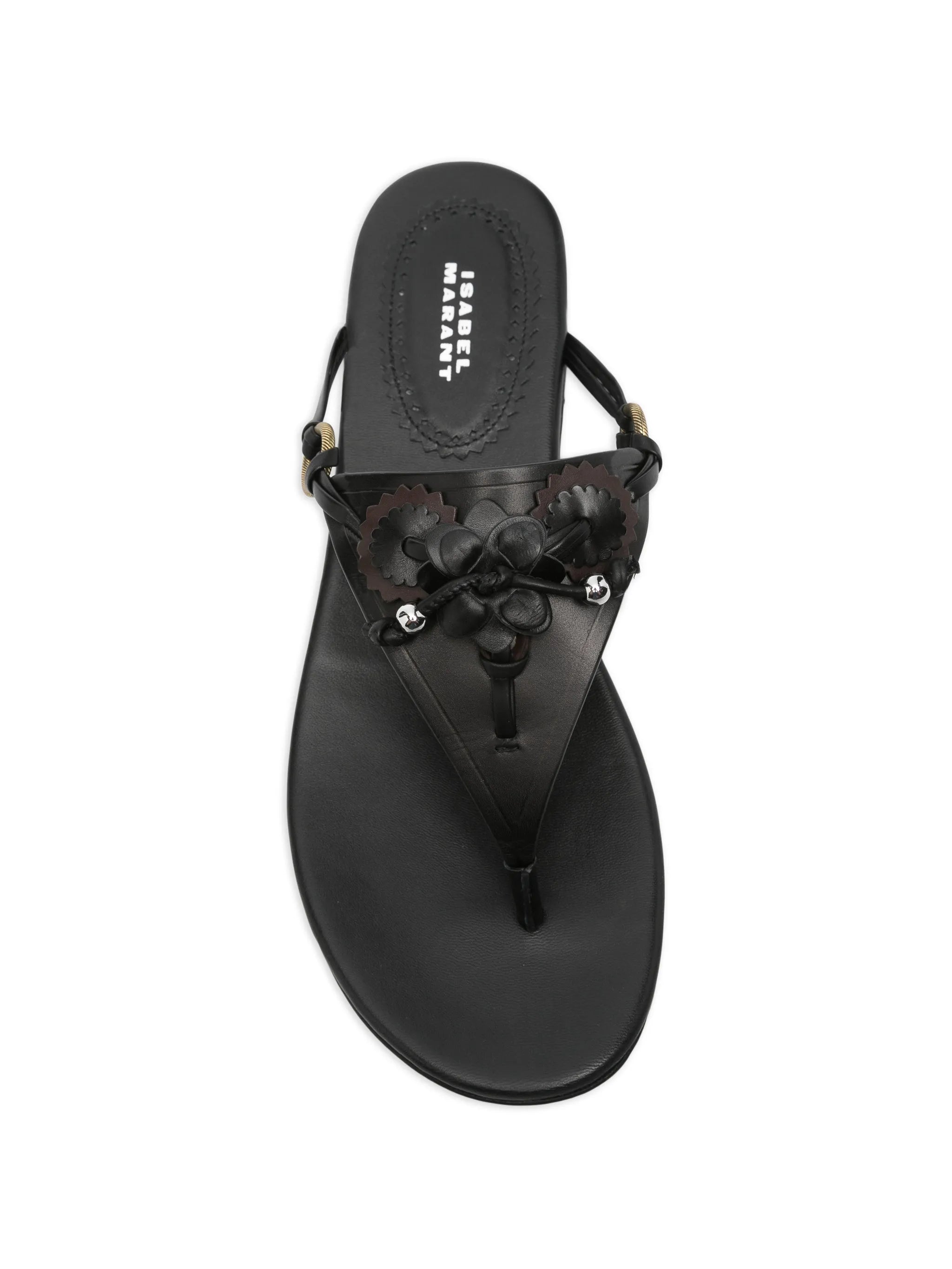 Elato leather flowers-detail flat sandals