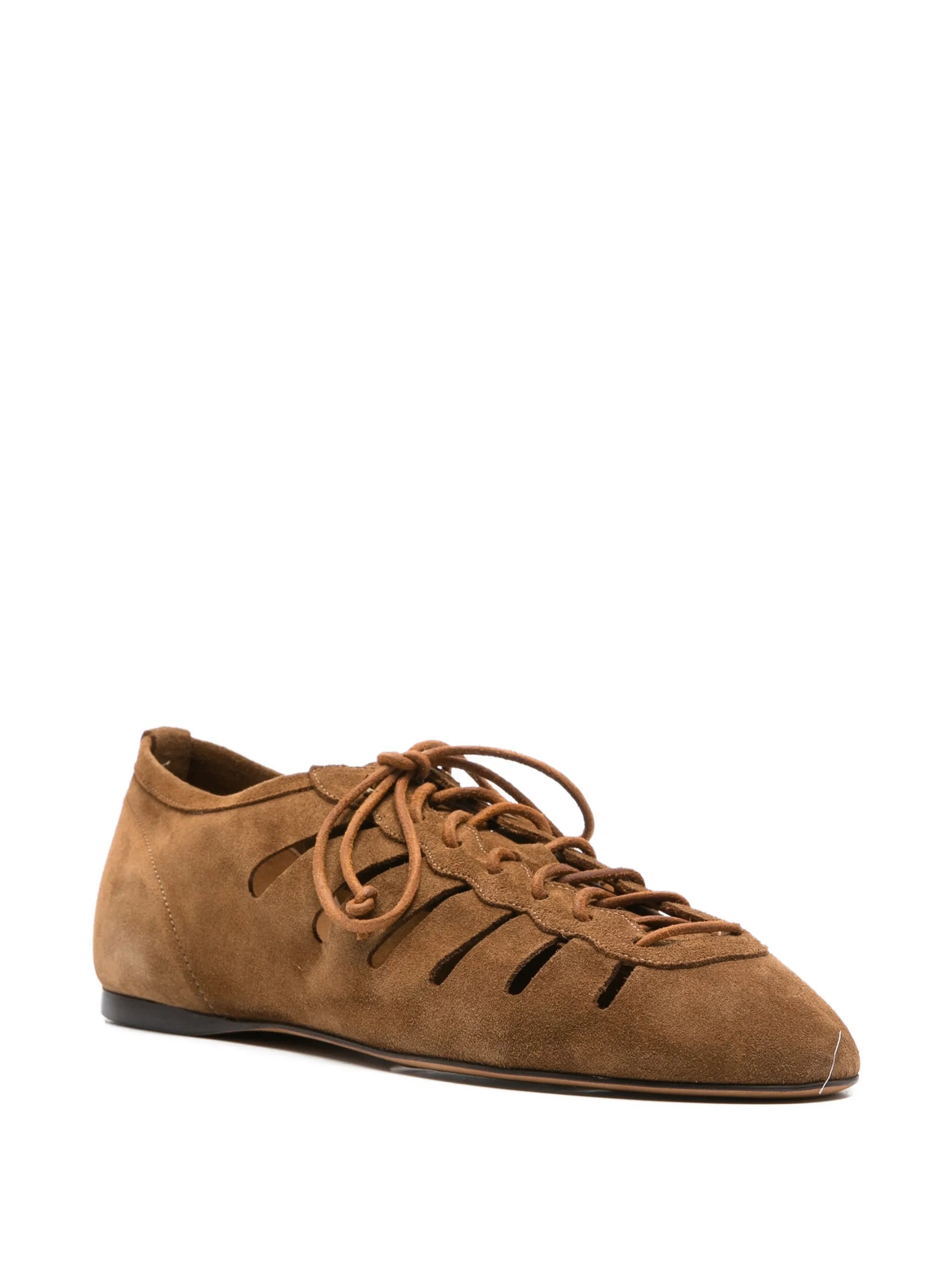 Leyza laced cut-out ballet flats