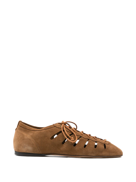 Leyza laced cut-out ballet flats