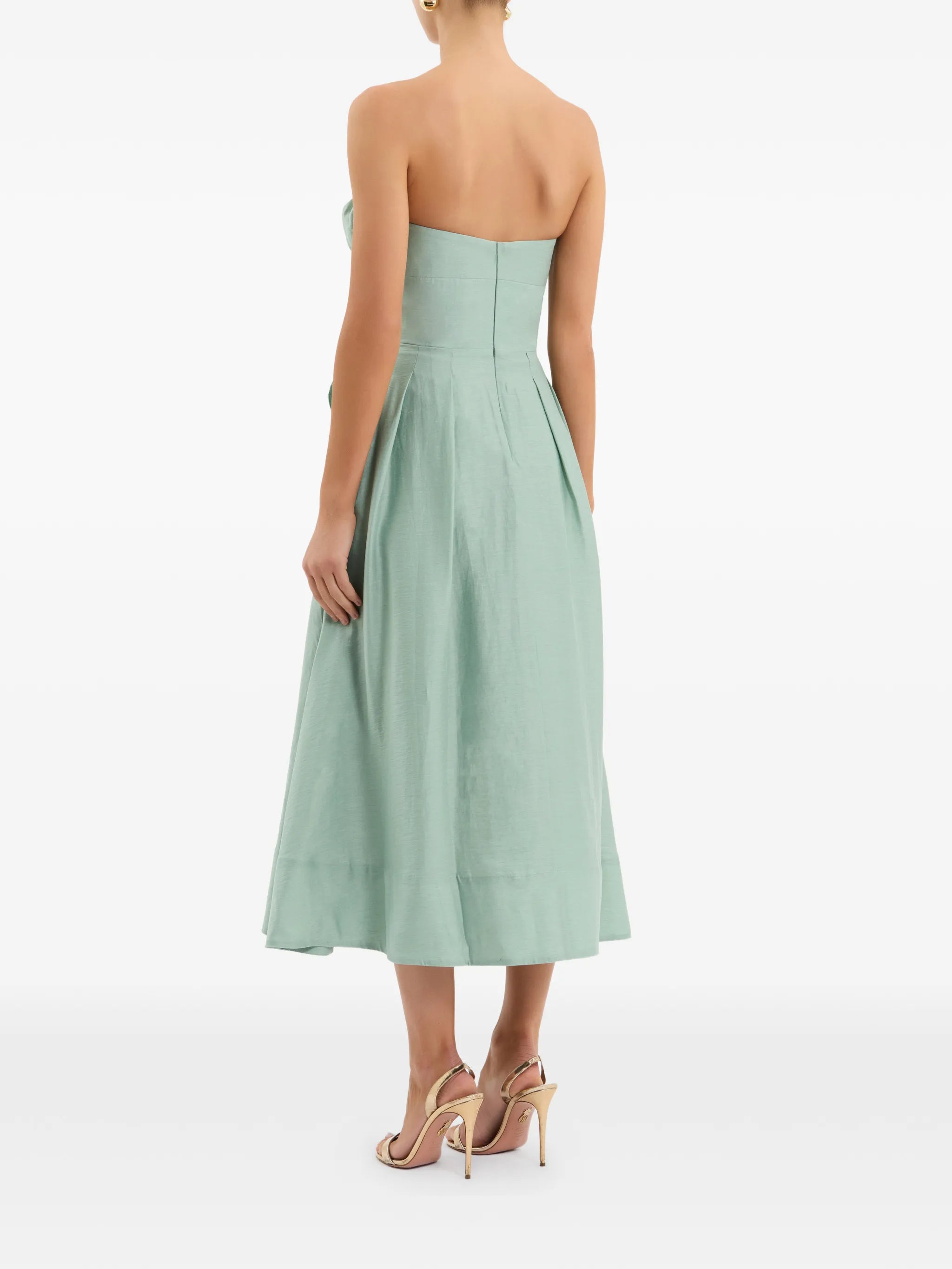 Serenity strapless bow midi dress
