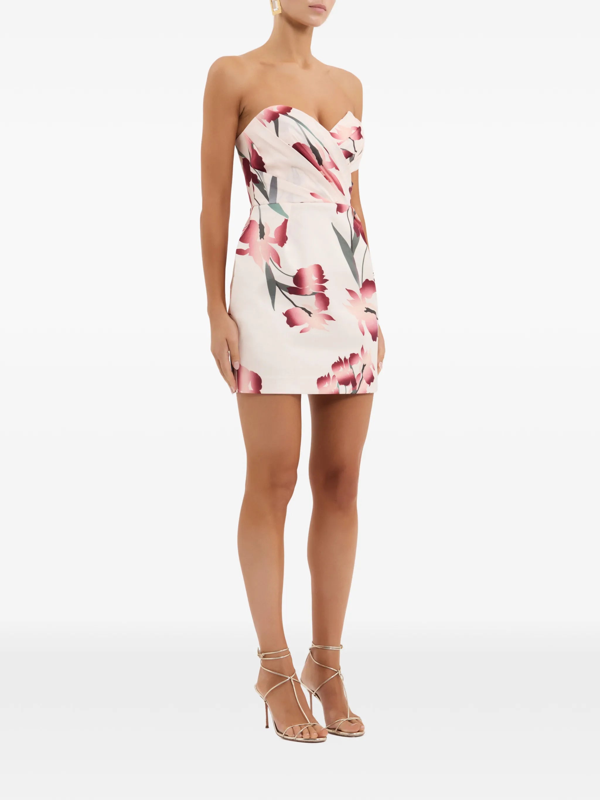 Linnea floral strapless mini dress