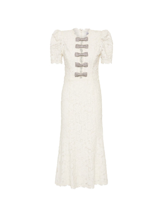 Dillon bow-detail midi dress
