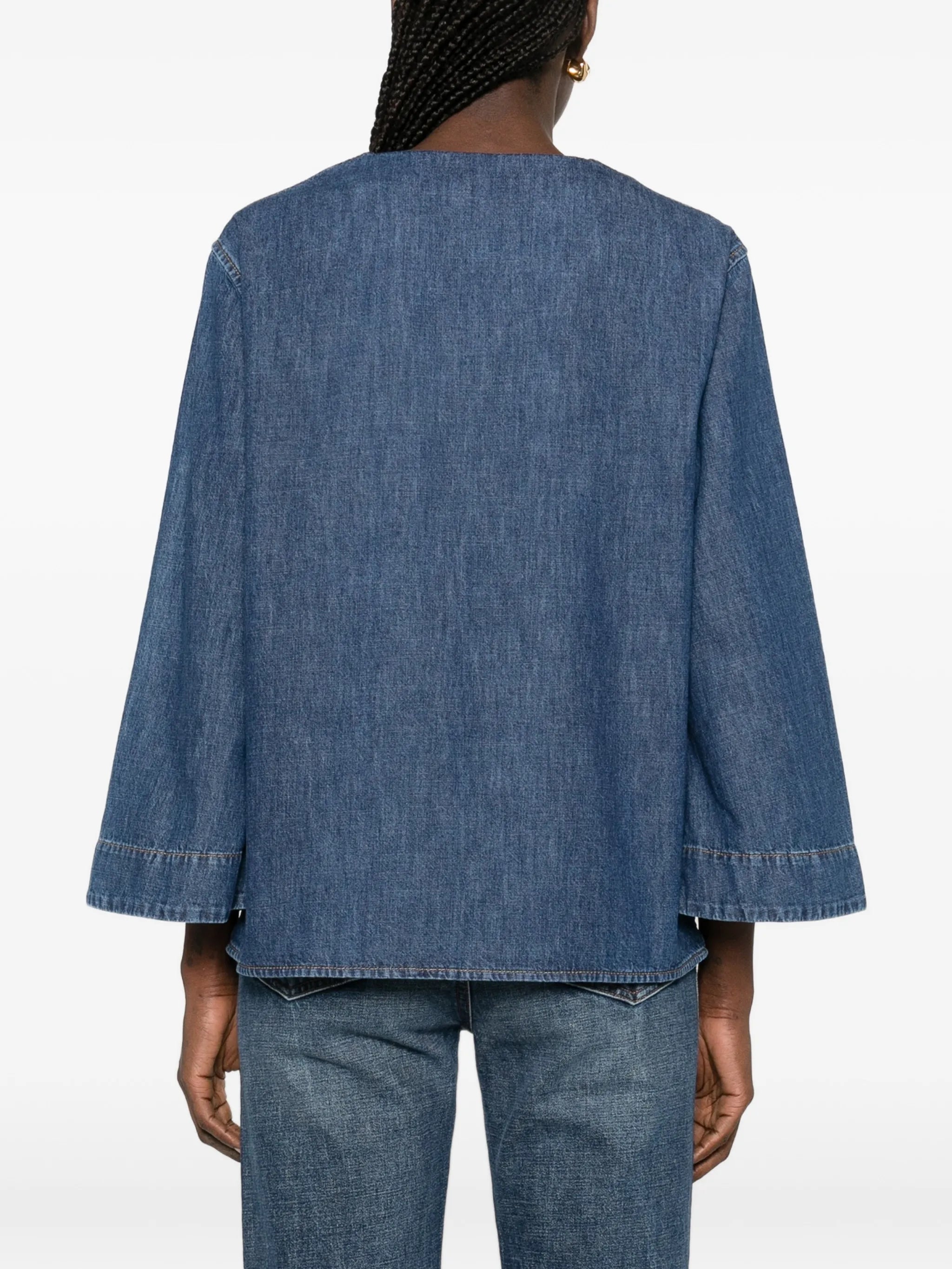 V-neck pocket top