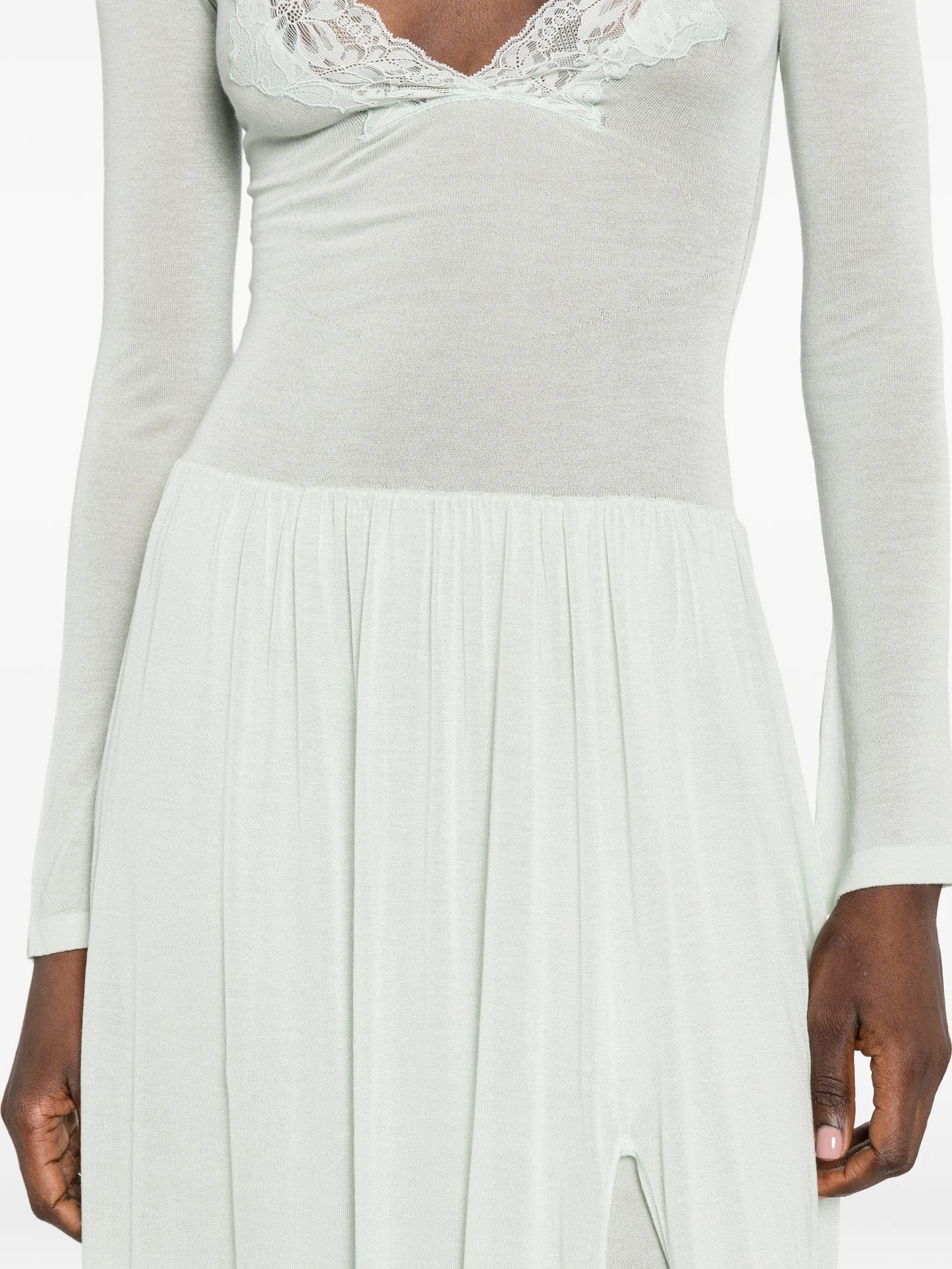 Maris lace-trim maxi dress