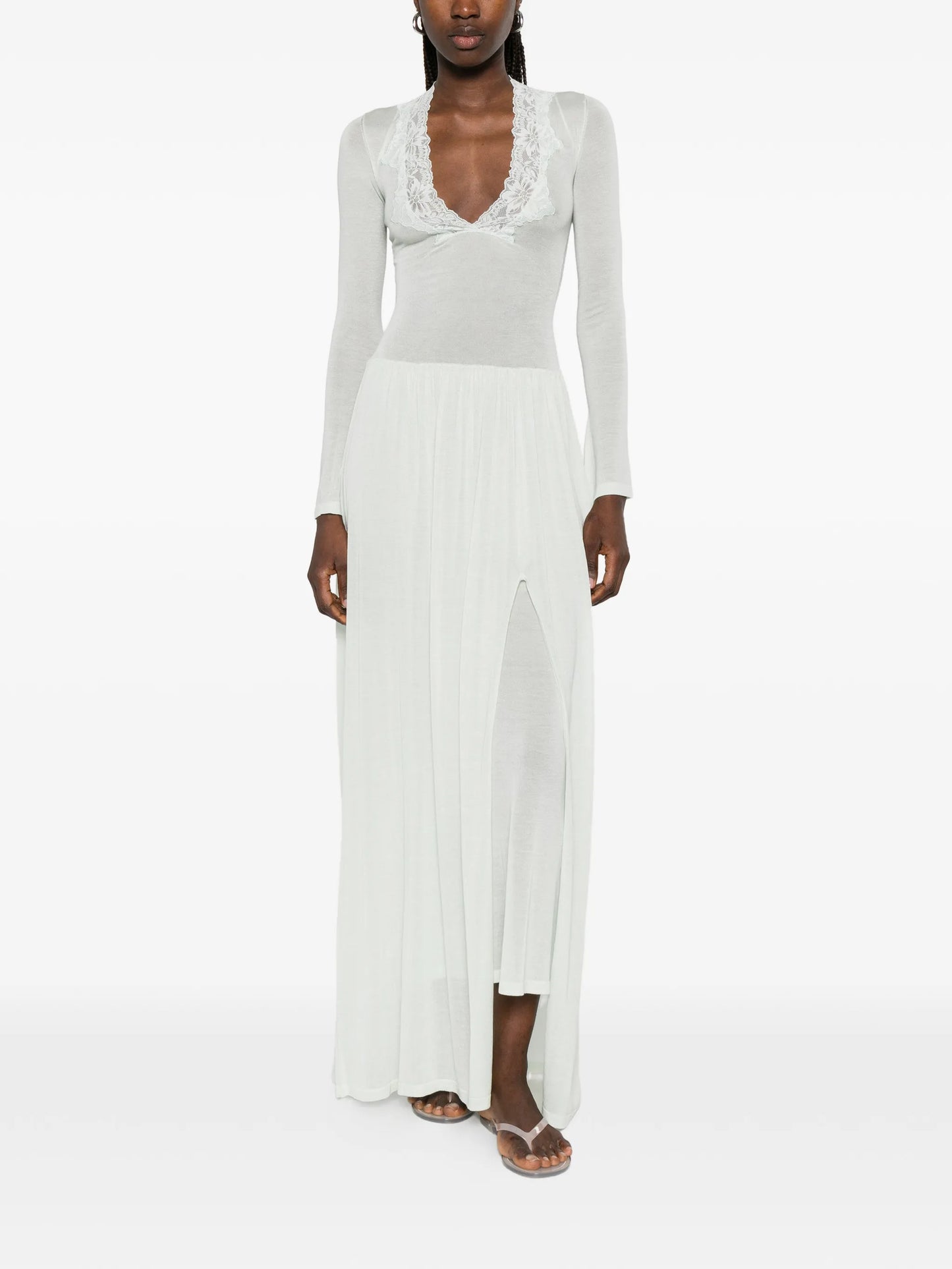 Maris lace-trim maxi dress