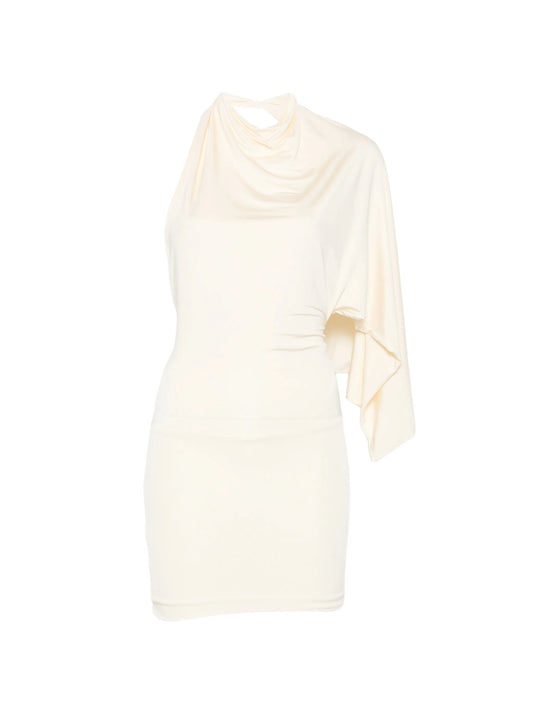 Elena cape-detail mini dress