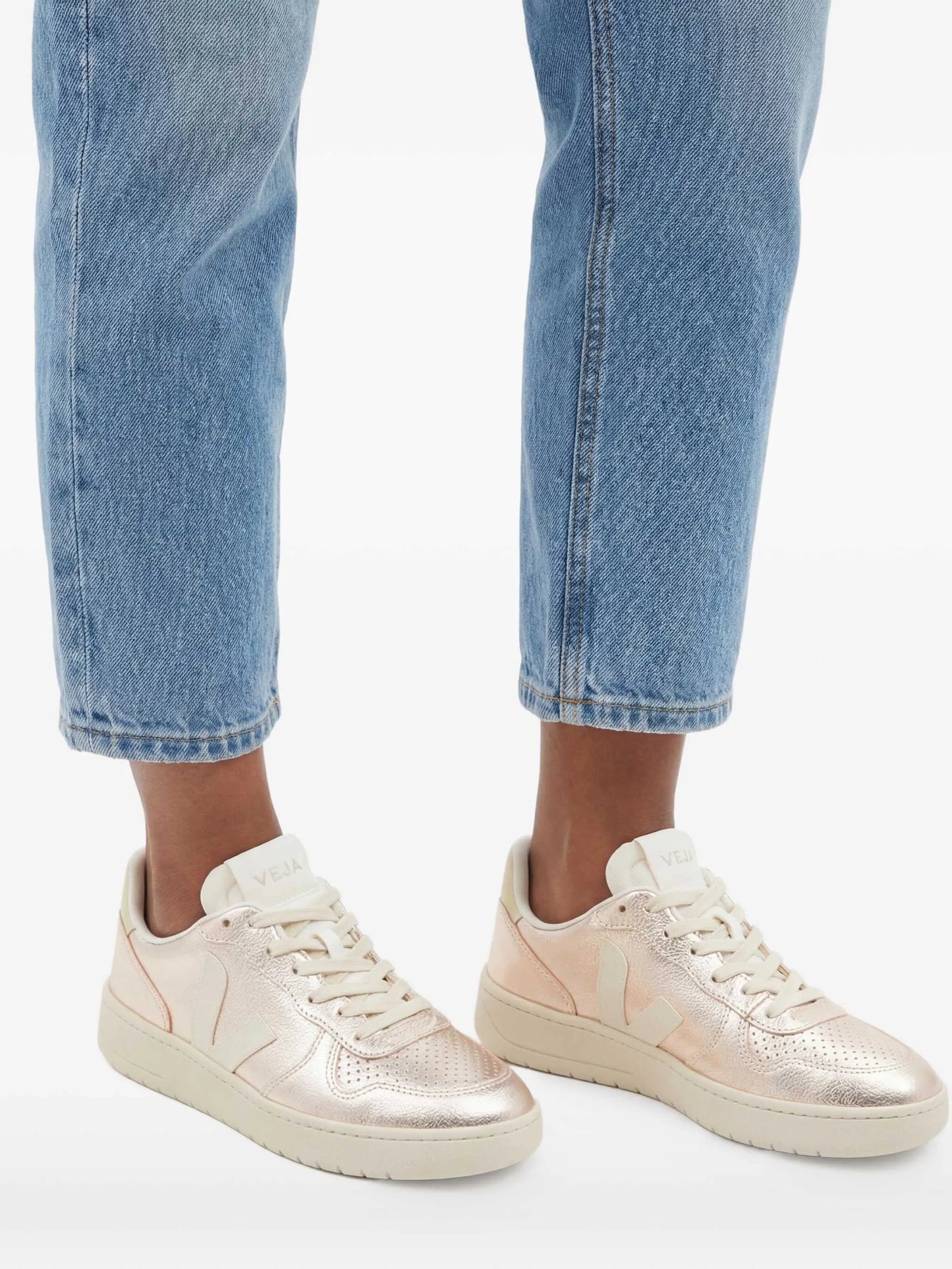 V-10 perforated-toe sneakers
