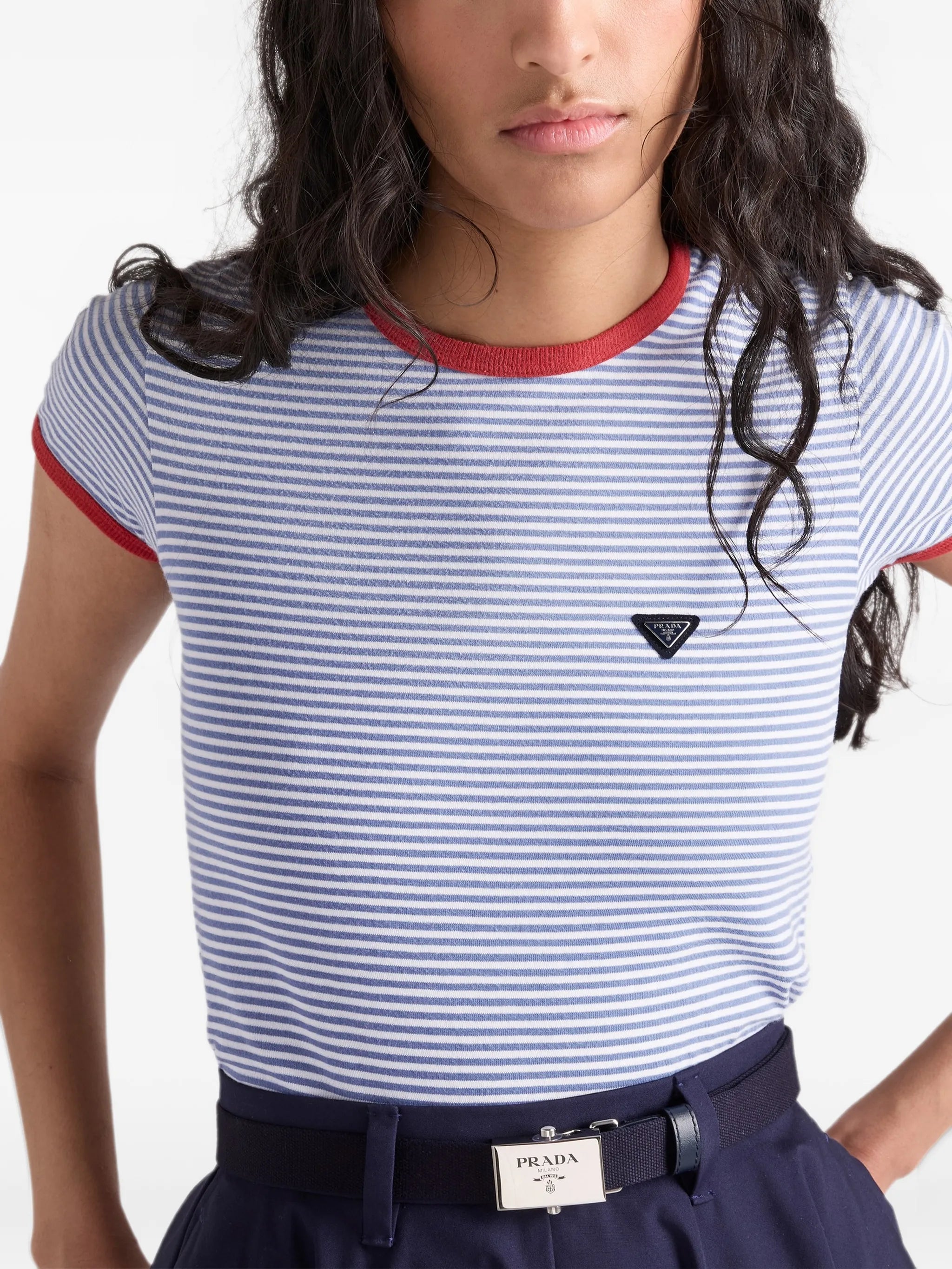 striped jersey T-shirt