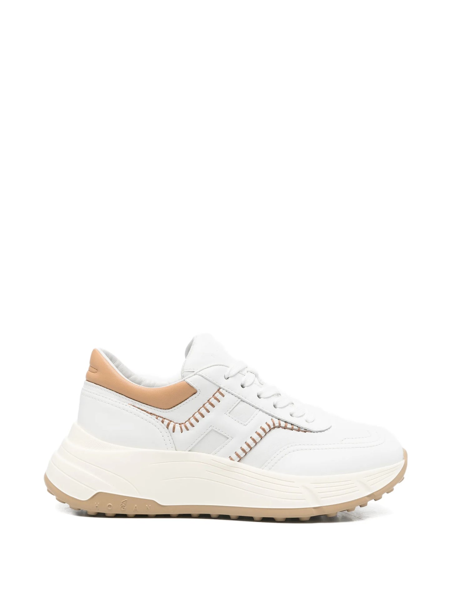 lace-up fastening leather sneakers