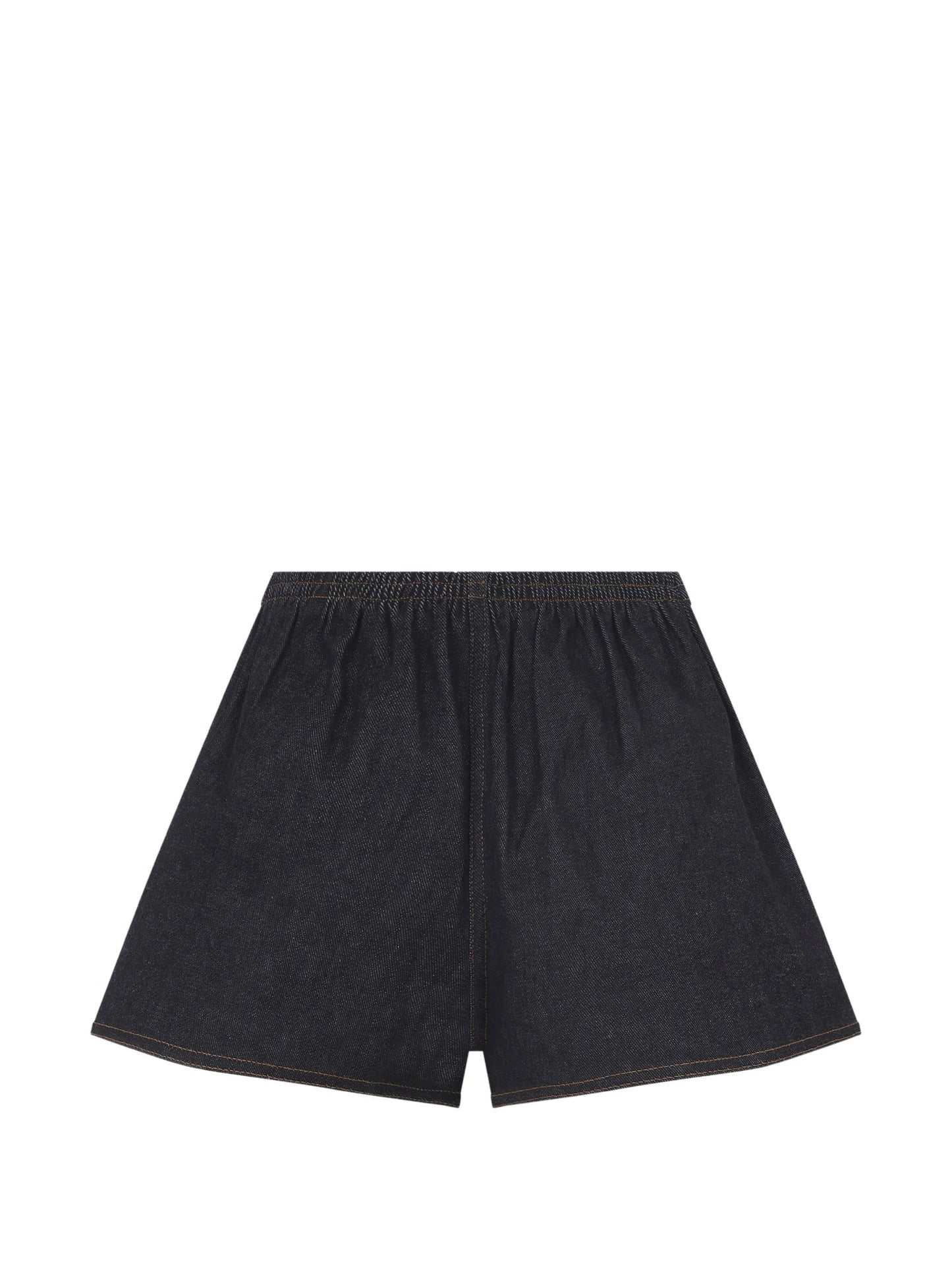 pleated cotton shorts