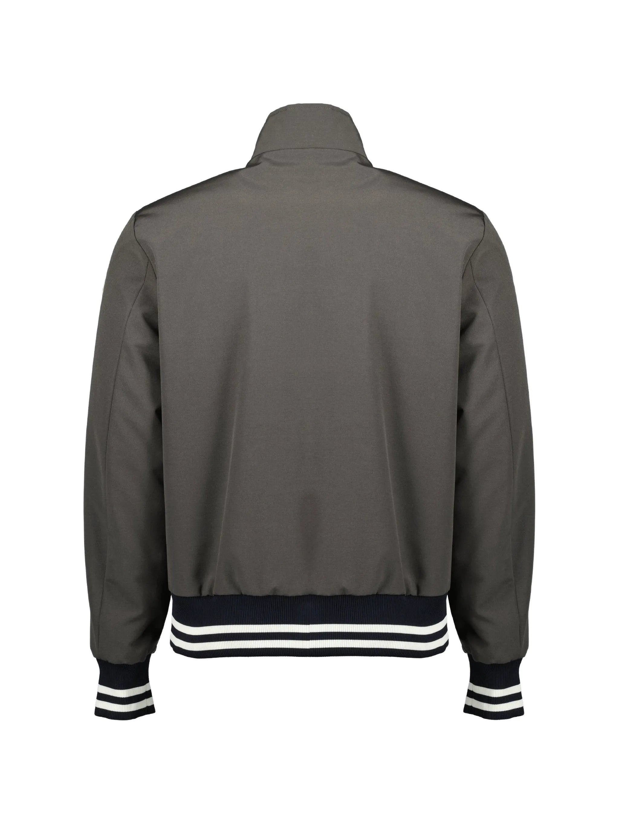 reversible zipped bomber jacket