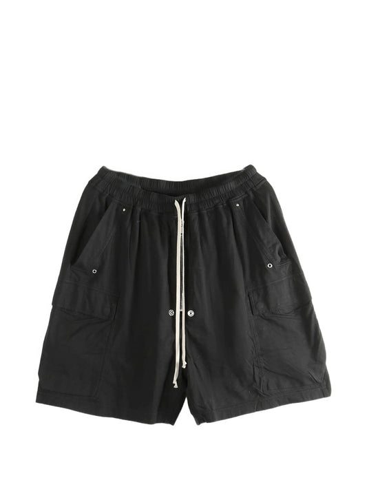 drawstring-fastening cargo shorts