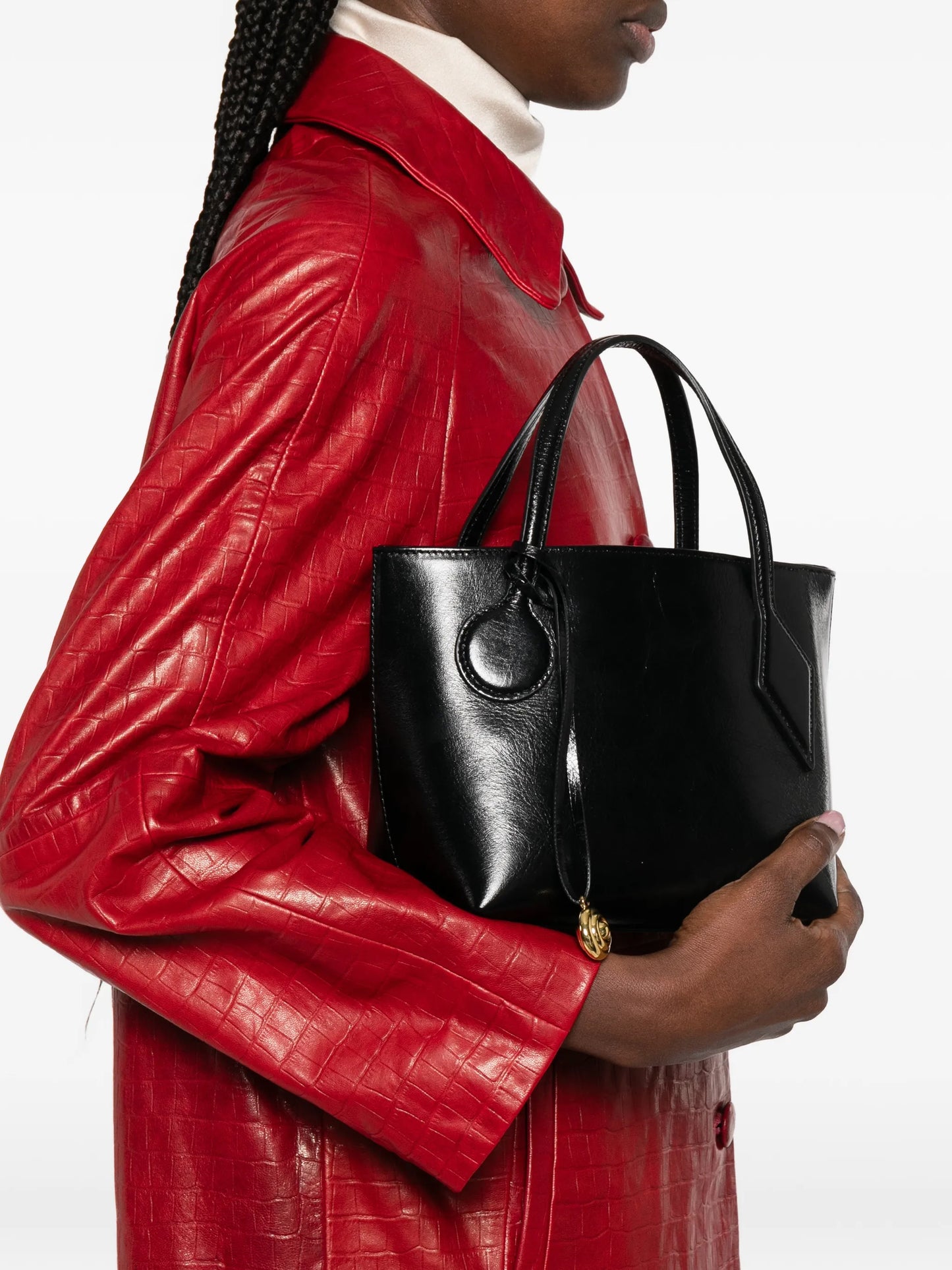 Sprout charm-detail tote bag