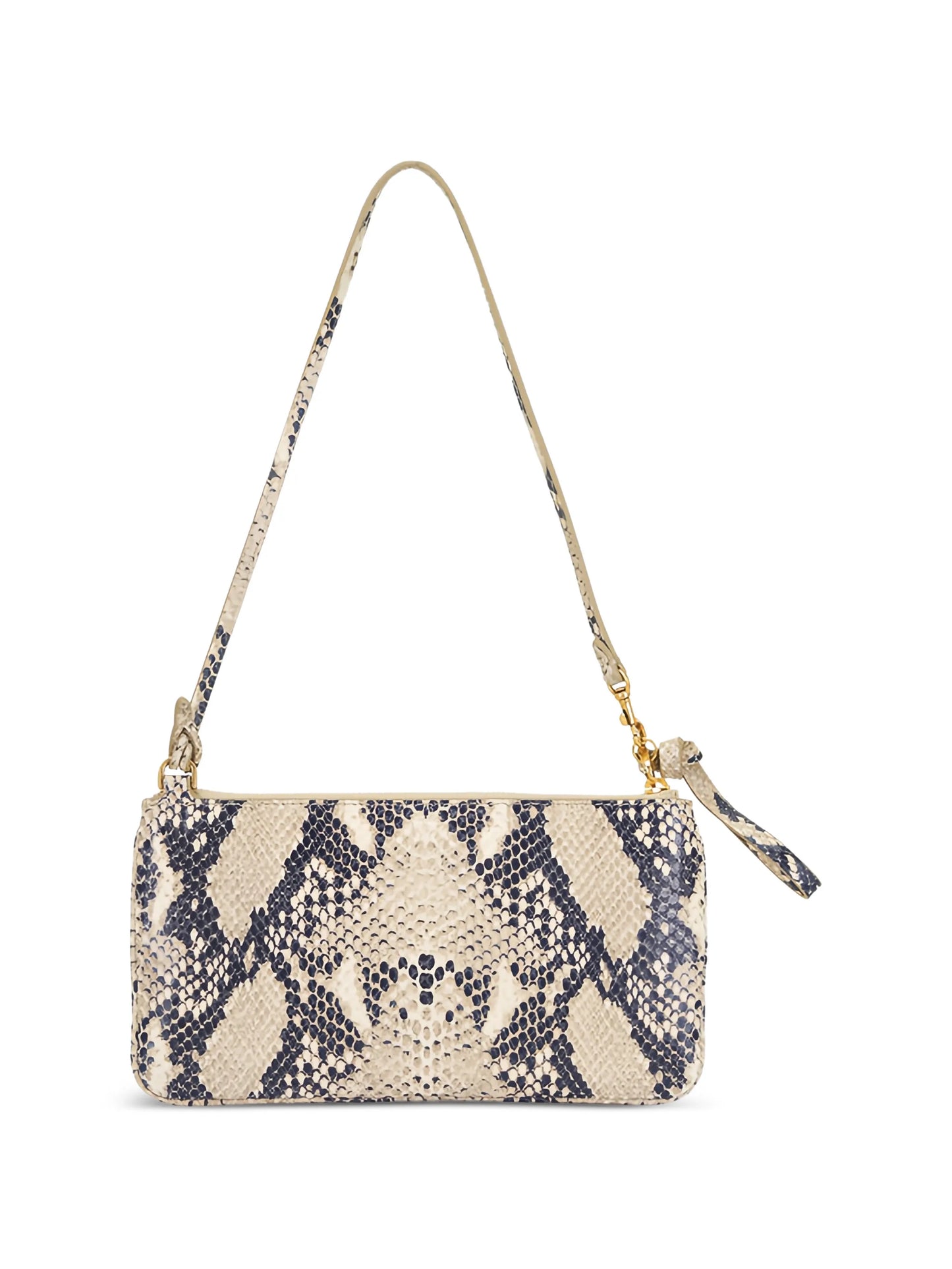 Rodeo snake-effect leather shoulder bag