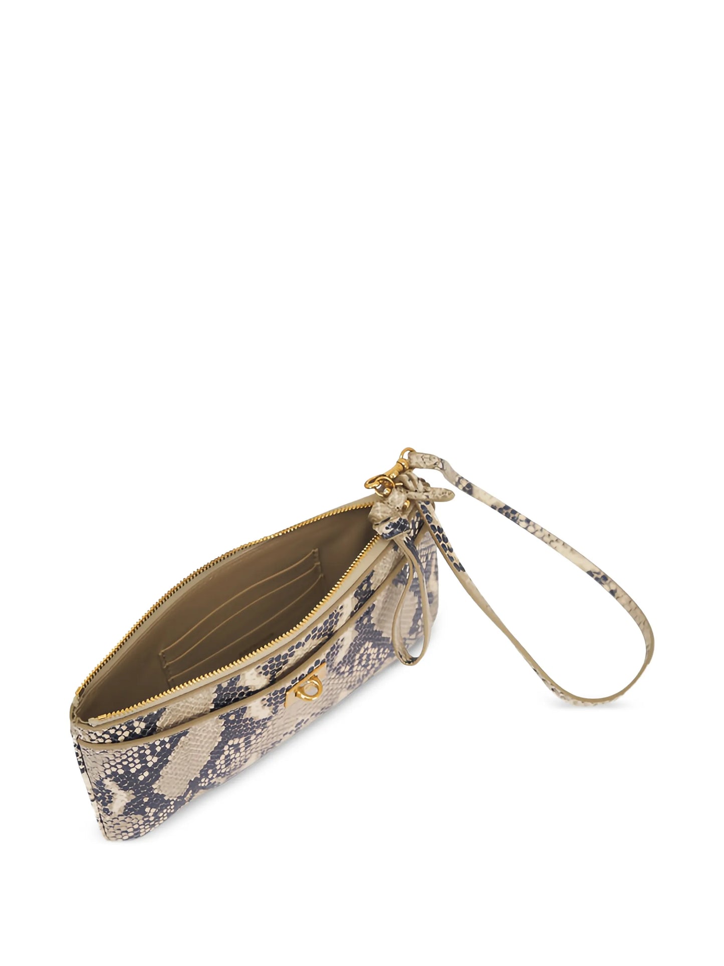 Rodeo snake-effect leather shoulder bag