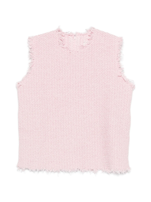 frayed sleeveless top