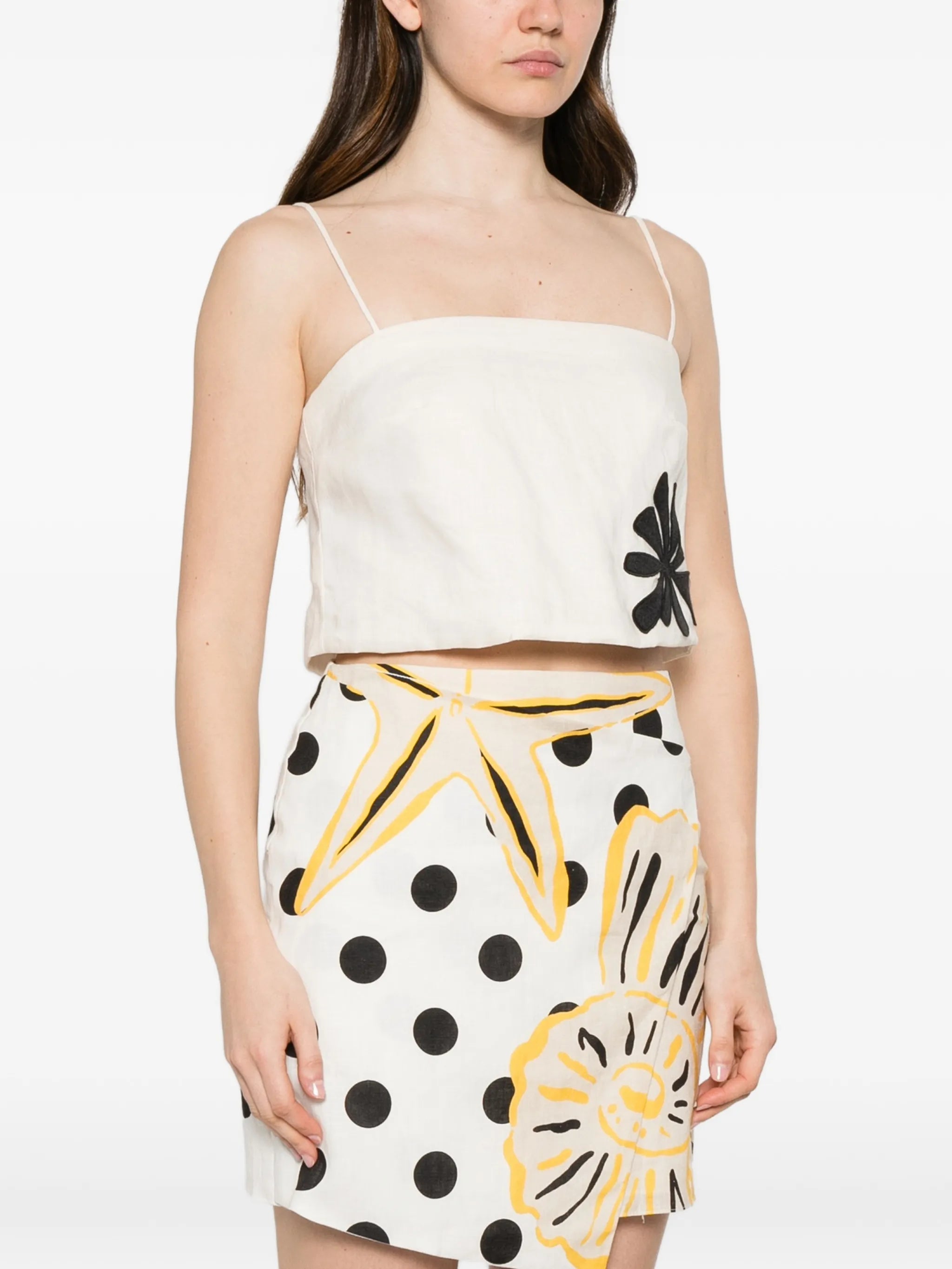 Ariella floral-patch top