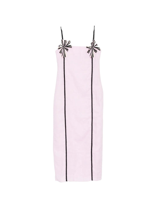 Sloane flower-applique midi dress