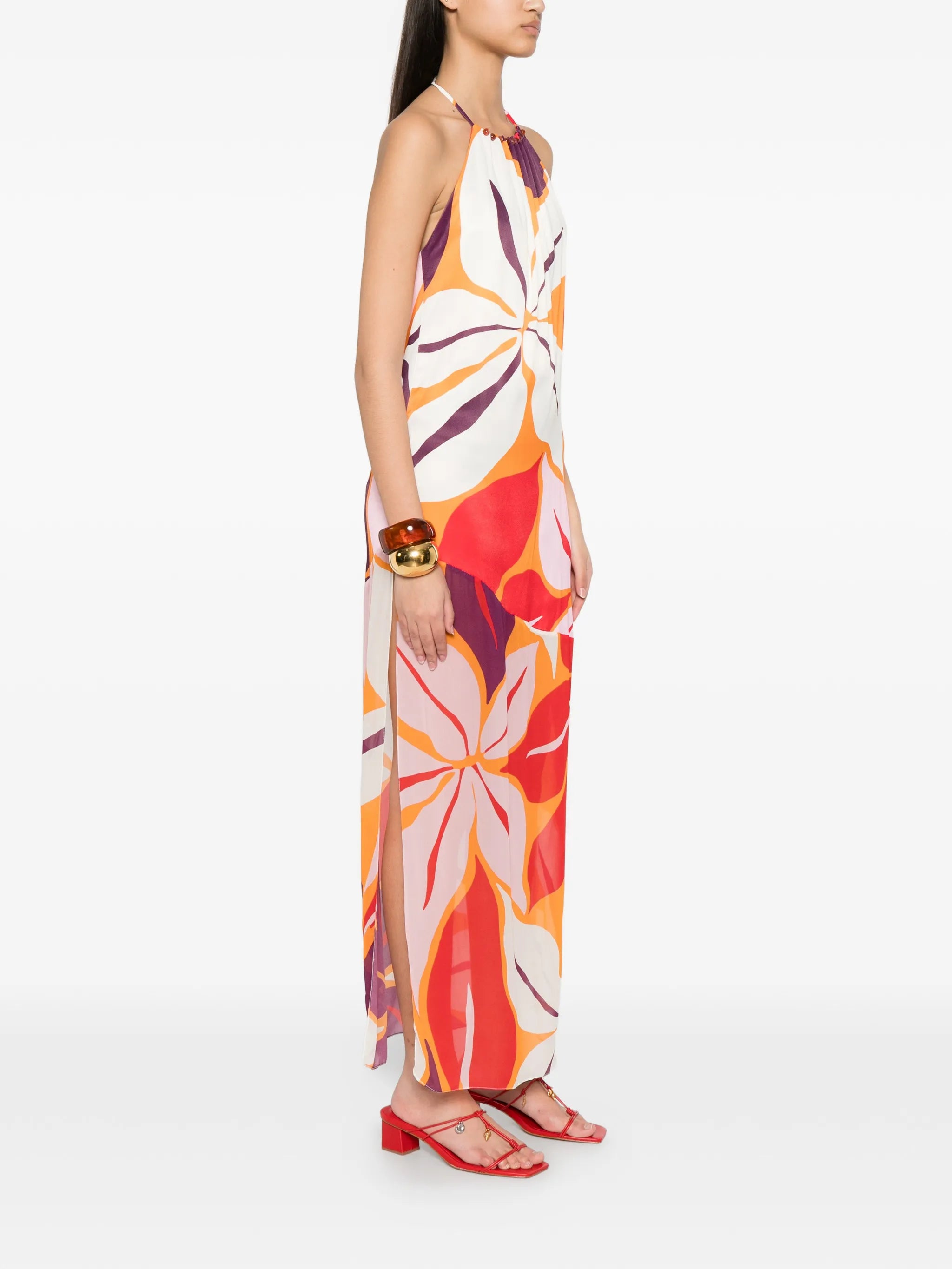 Accasia floral-print maxi dress