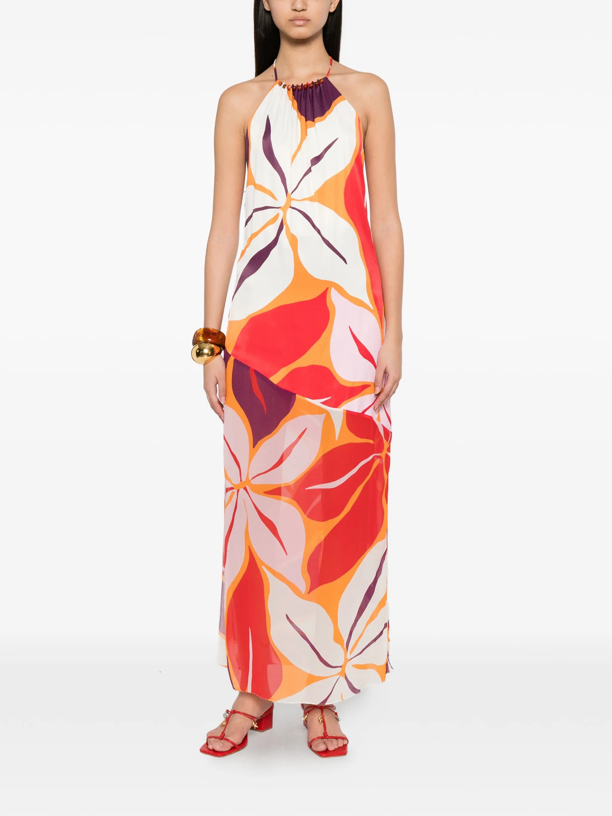 Accasia floral-print maxi dress