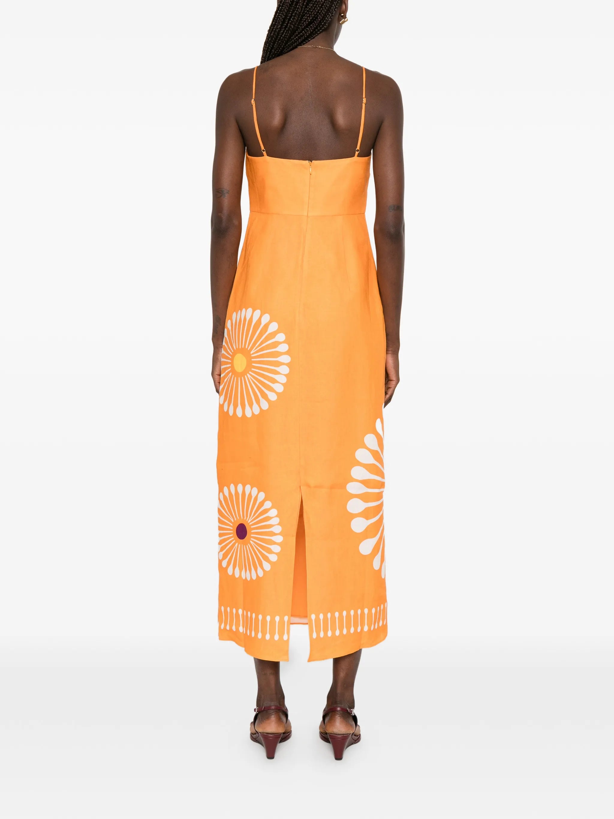 Paloma graphic-print midi dress