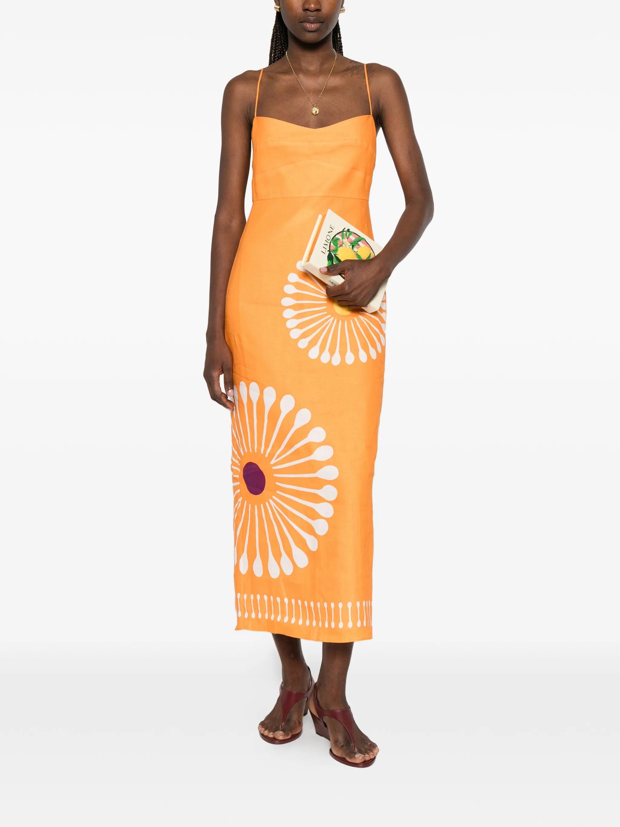 Paloma graphic-print midi dress
