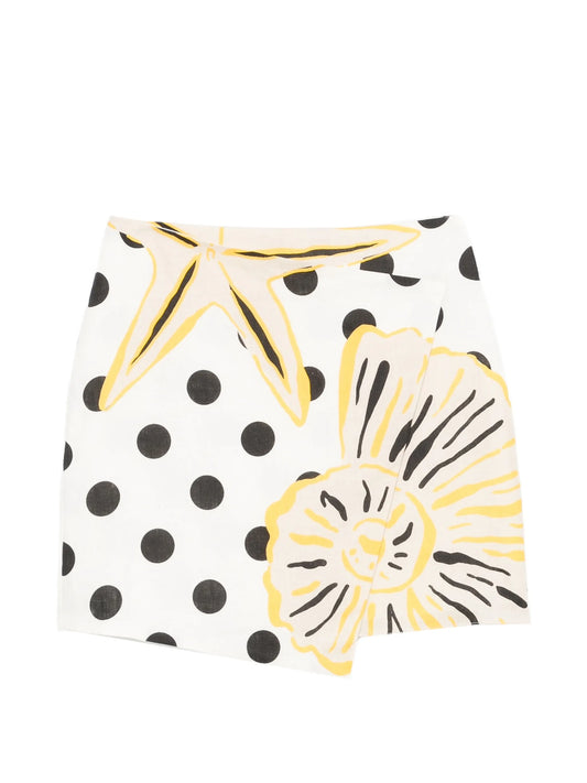 Chemena polka-dot mini skirt