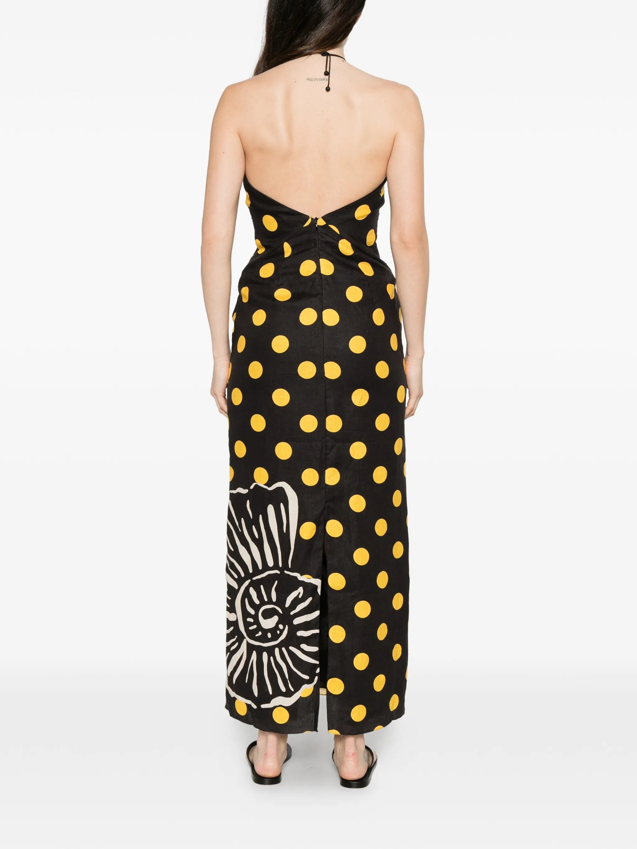 Leda polka-dot midi dress