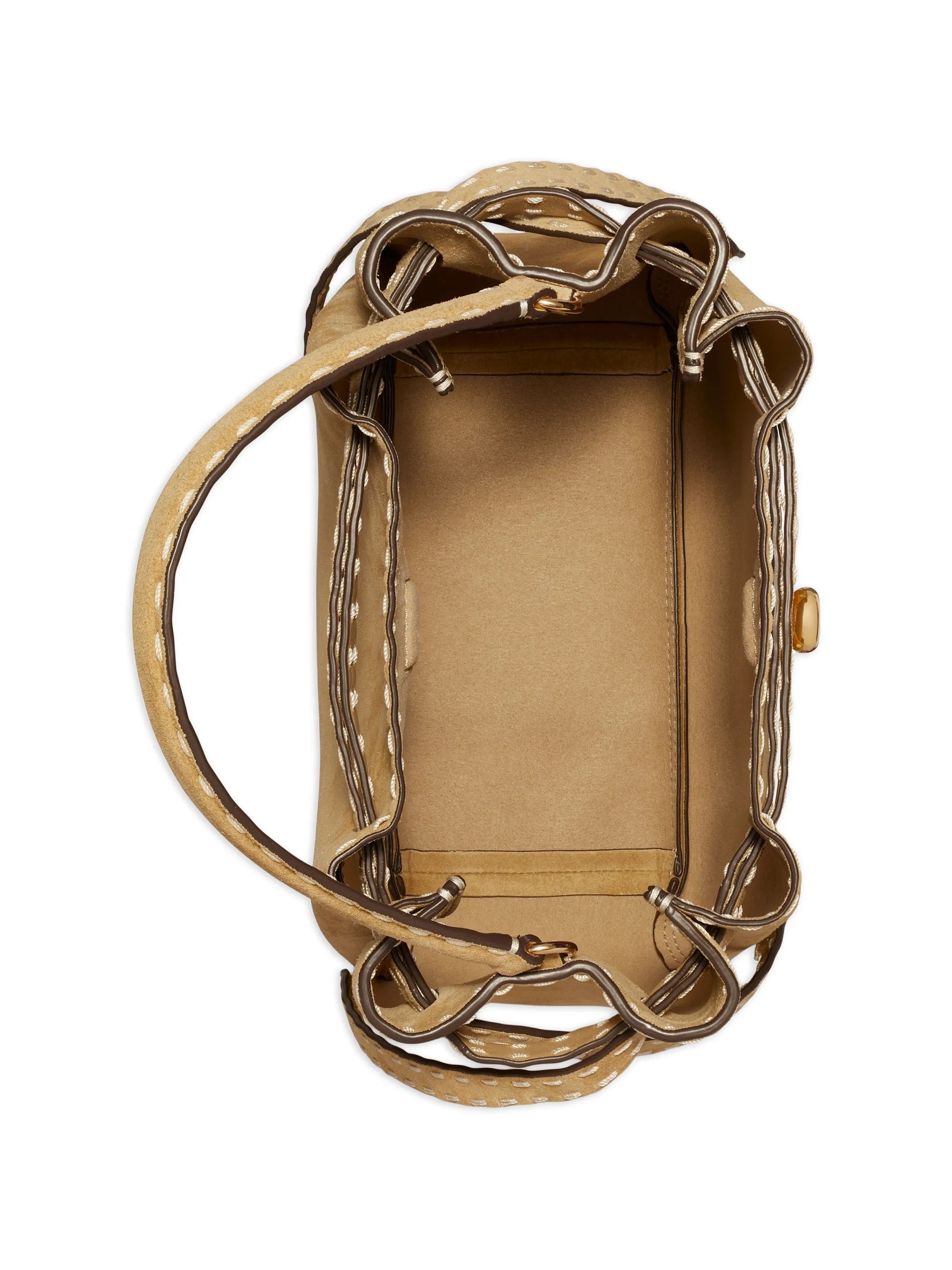 Romy pick stitch bucket bag