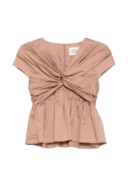 Ruhi twisted-detail top