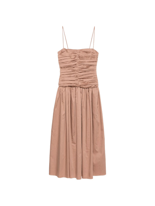 Amina ruched-bodice midi dress