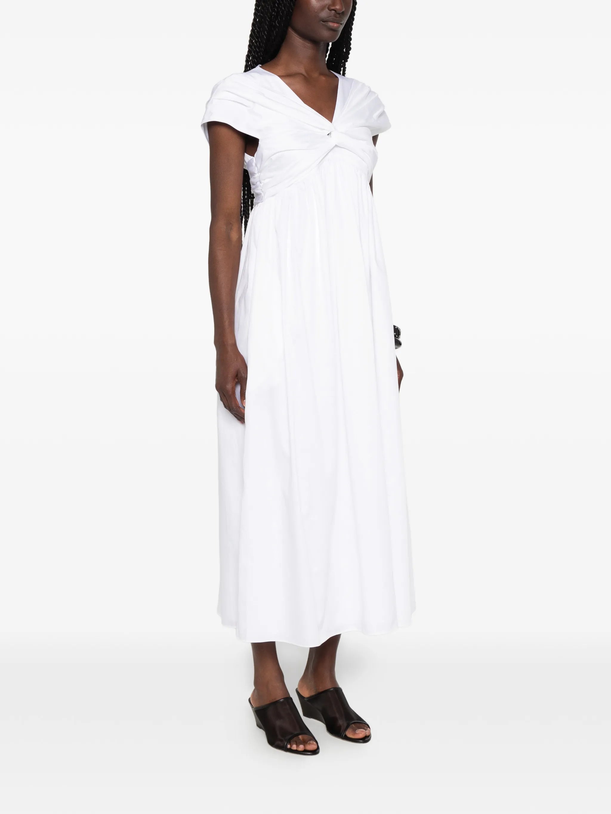 Rafelle twisted- detail midi dress