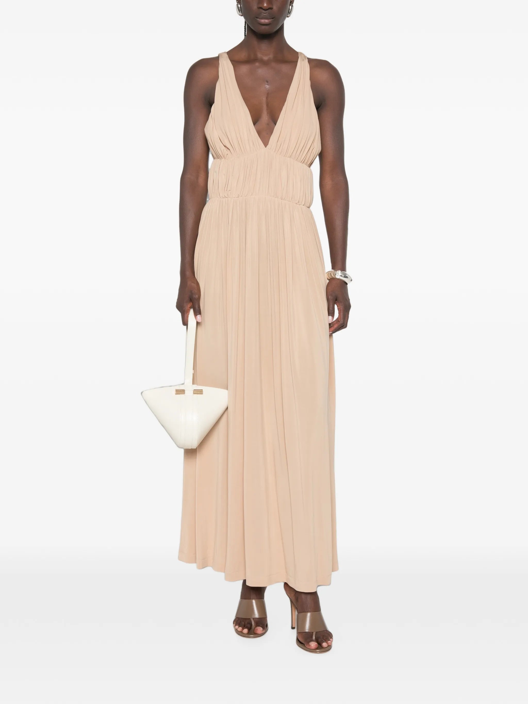 Ouida pleated maxi dress