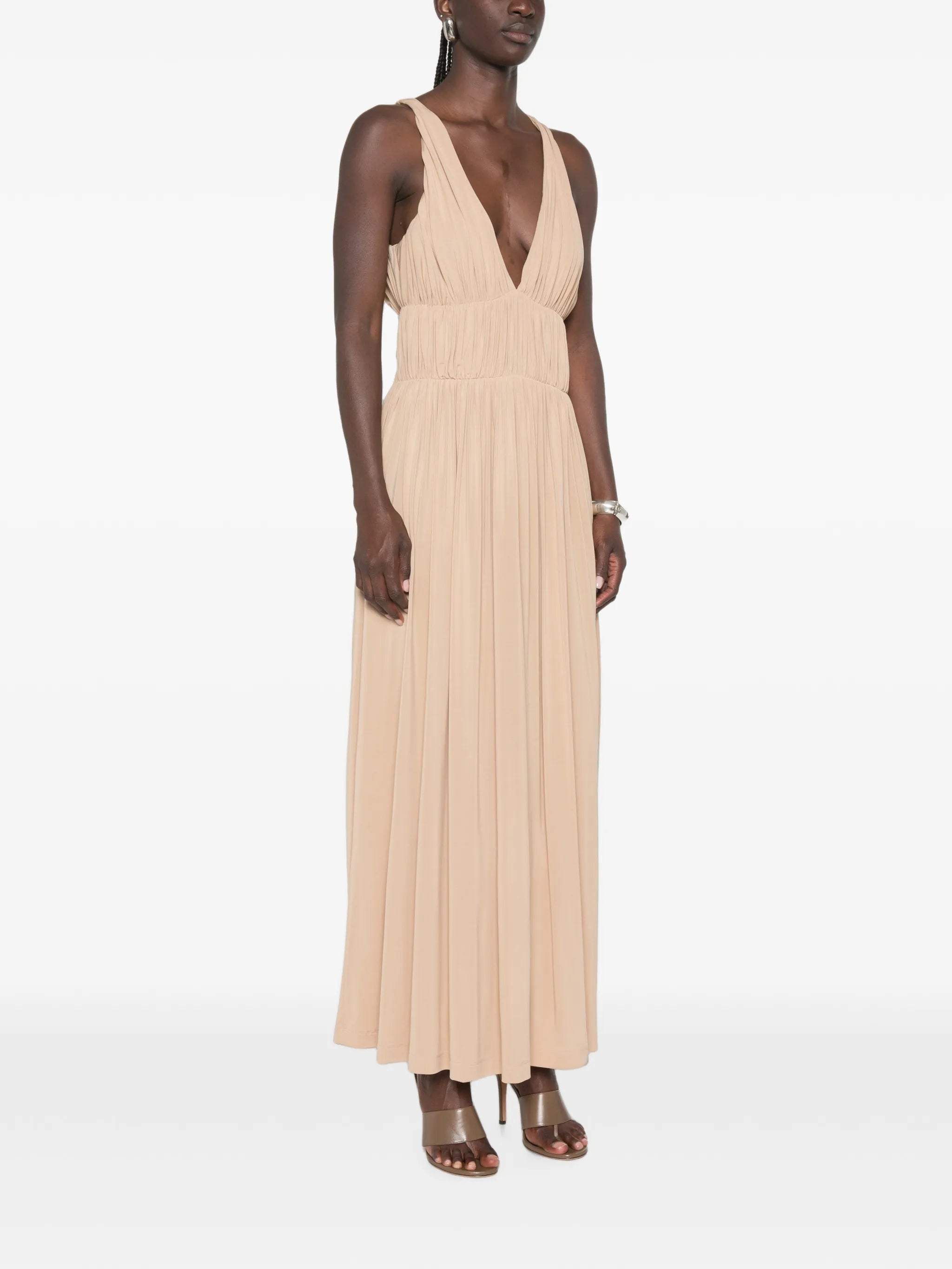 Ouida pleated maxi dress