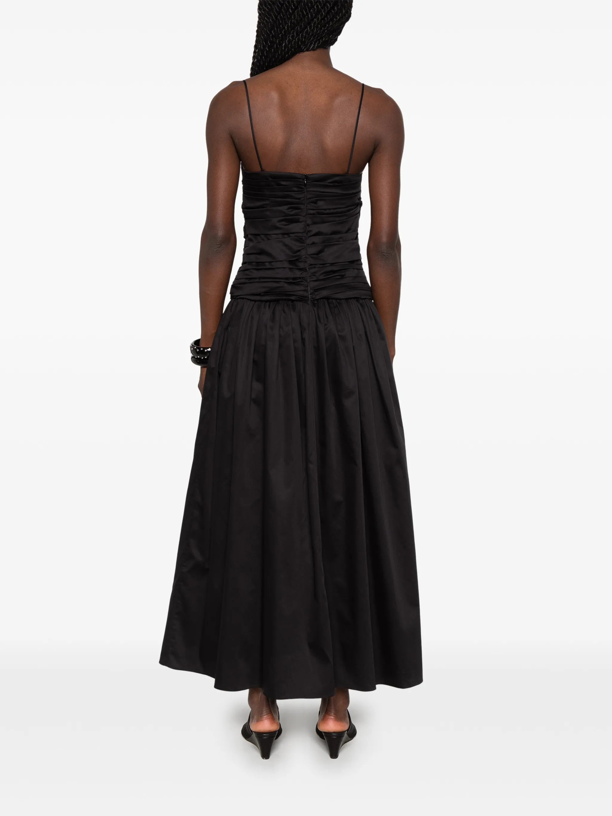 Amina ruched midi dress