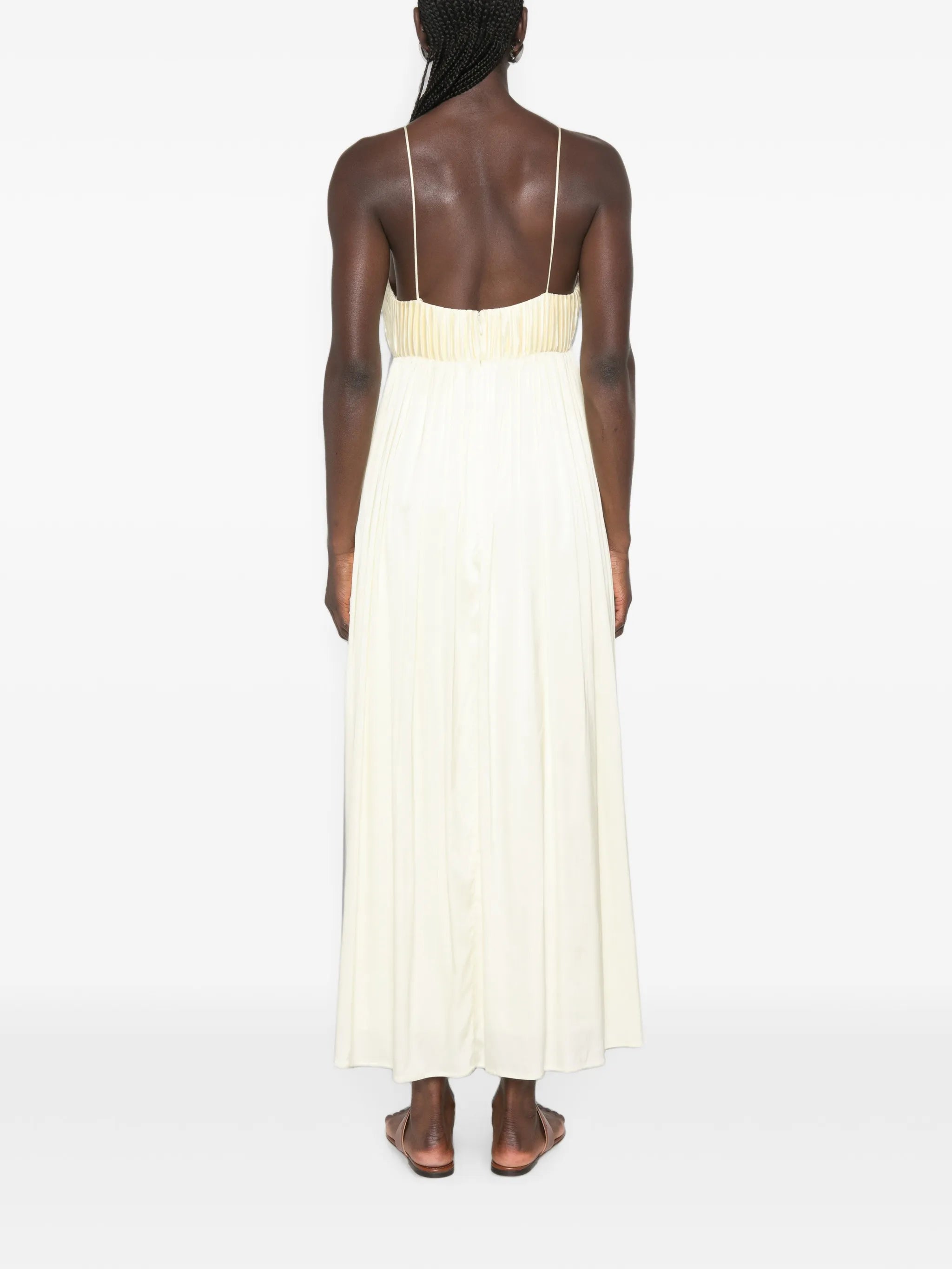 Katrine pleated midi dress