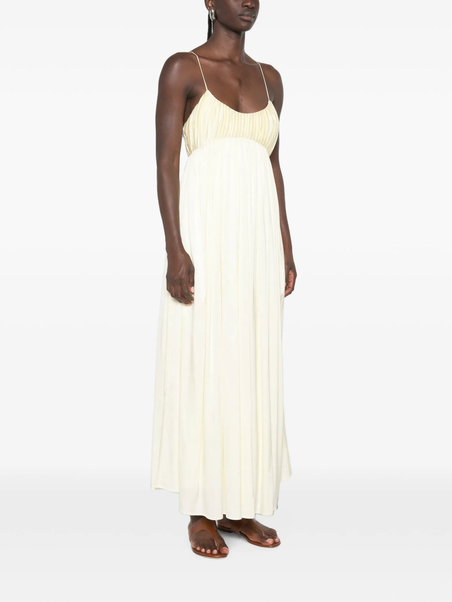 Katrine pleated midi dress