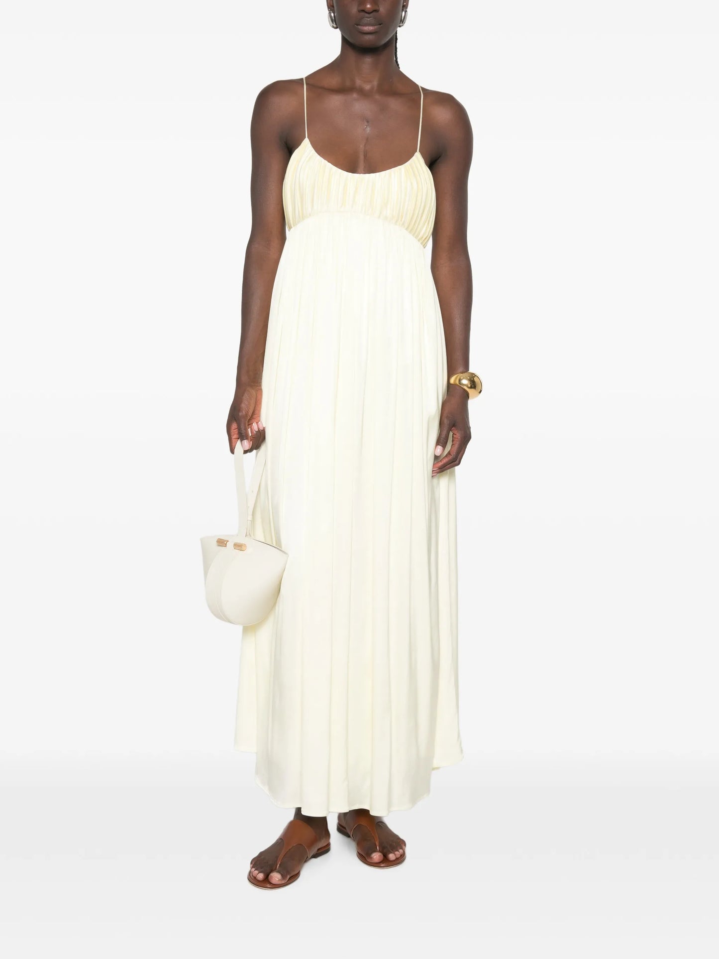 Katrine pleated midi dress