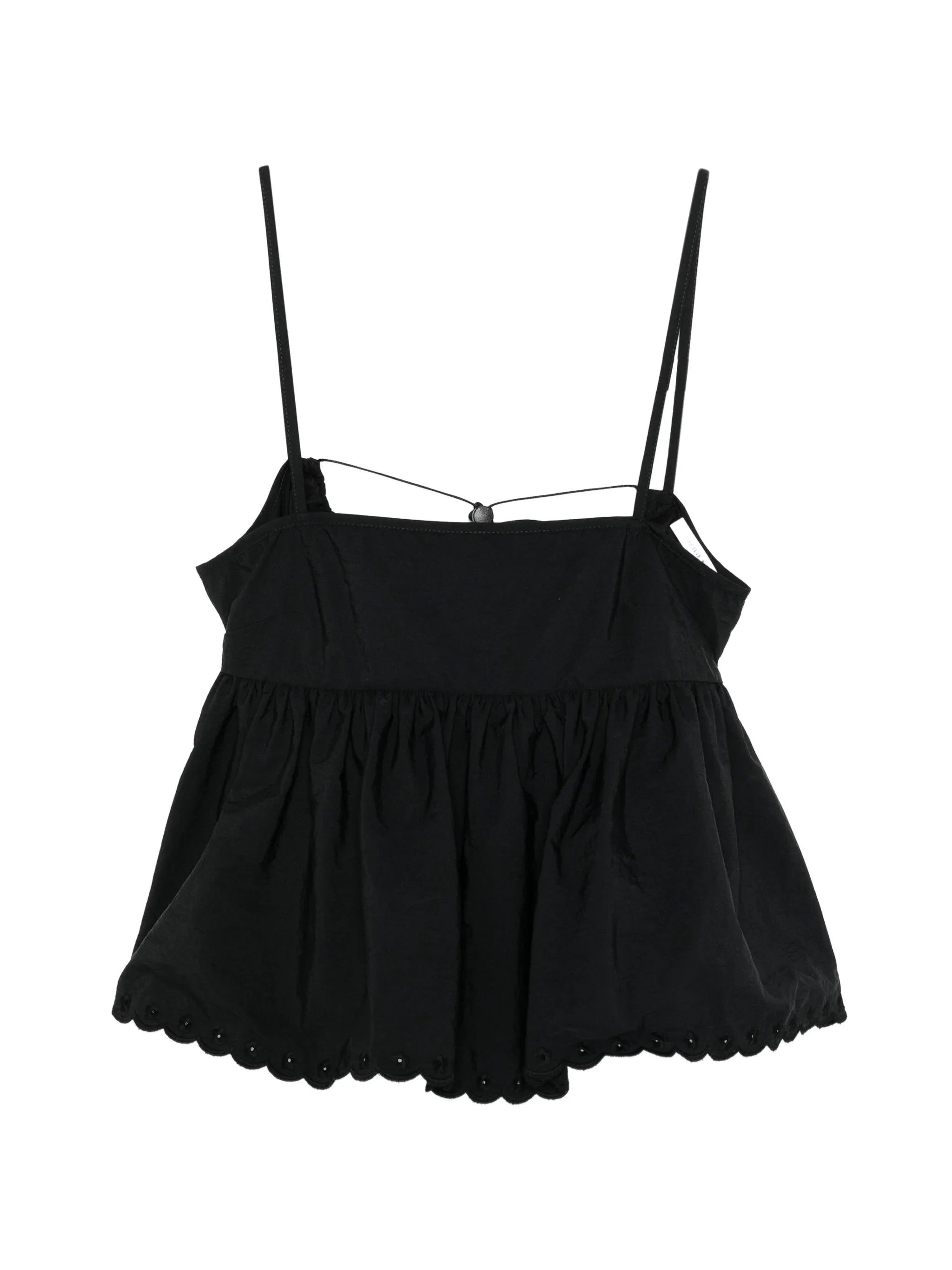 Selena embroidered taffeta top
