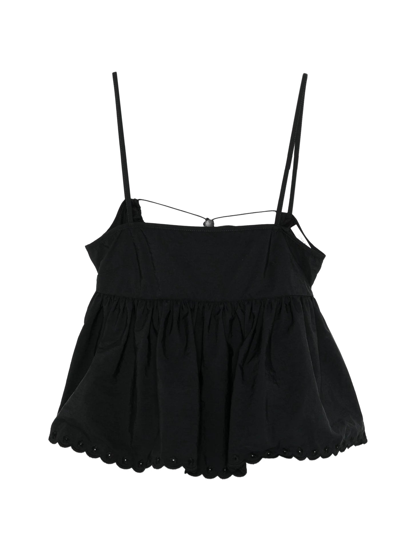 Selena embroidered taffeta top