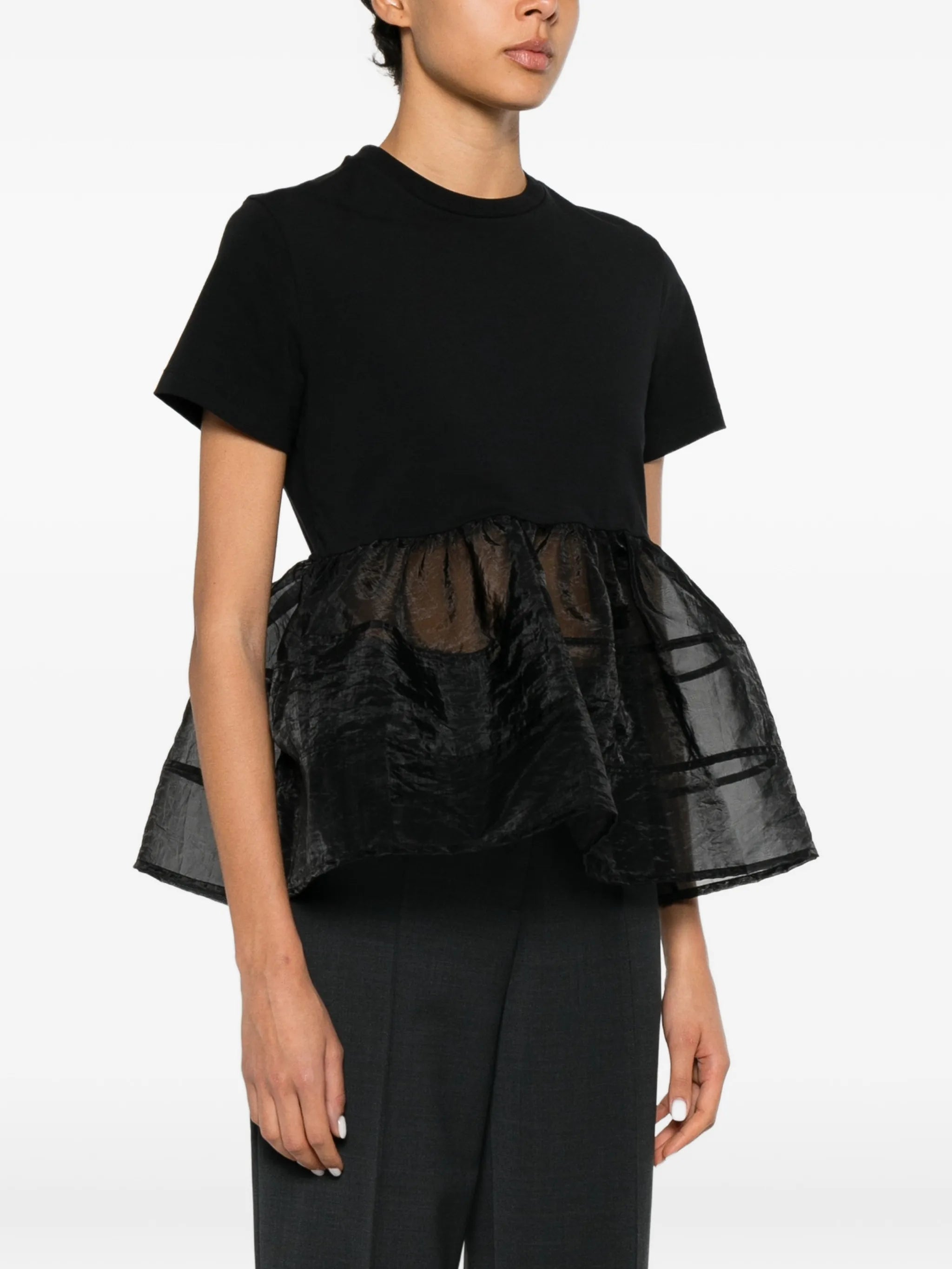 David ruffled peplum T-shirt