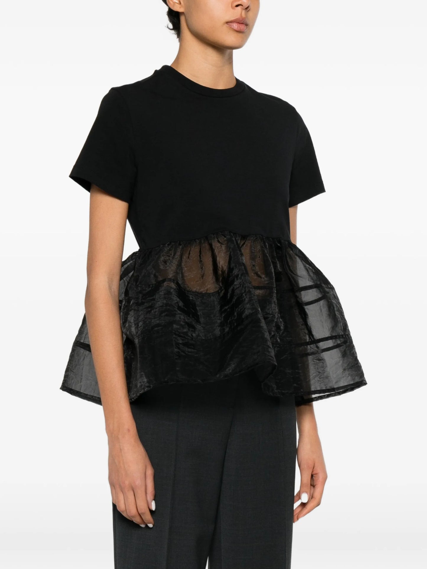 David ruffled peplum T-shirt