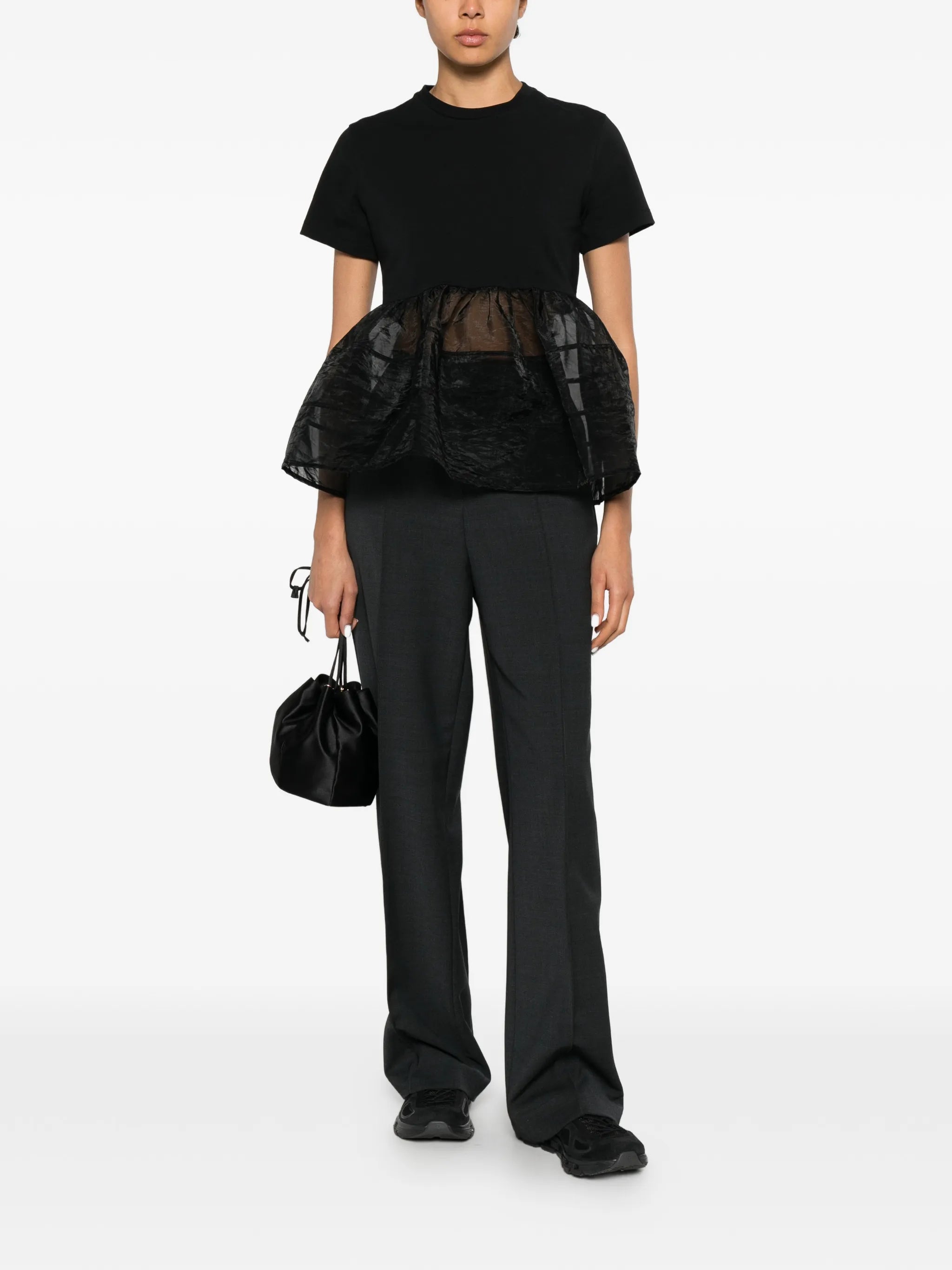 David ruffled peplum T-shirt