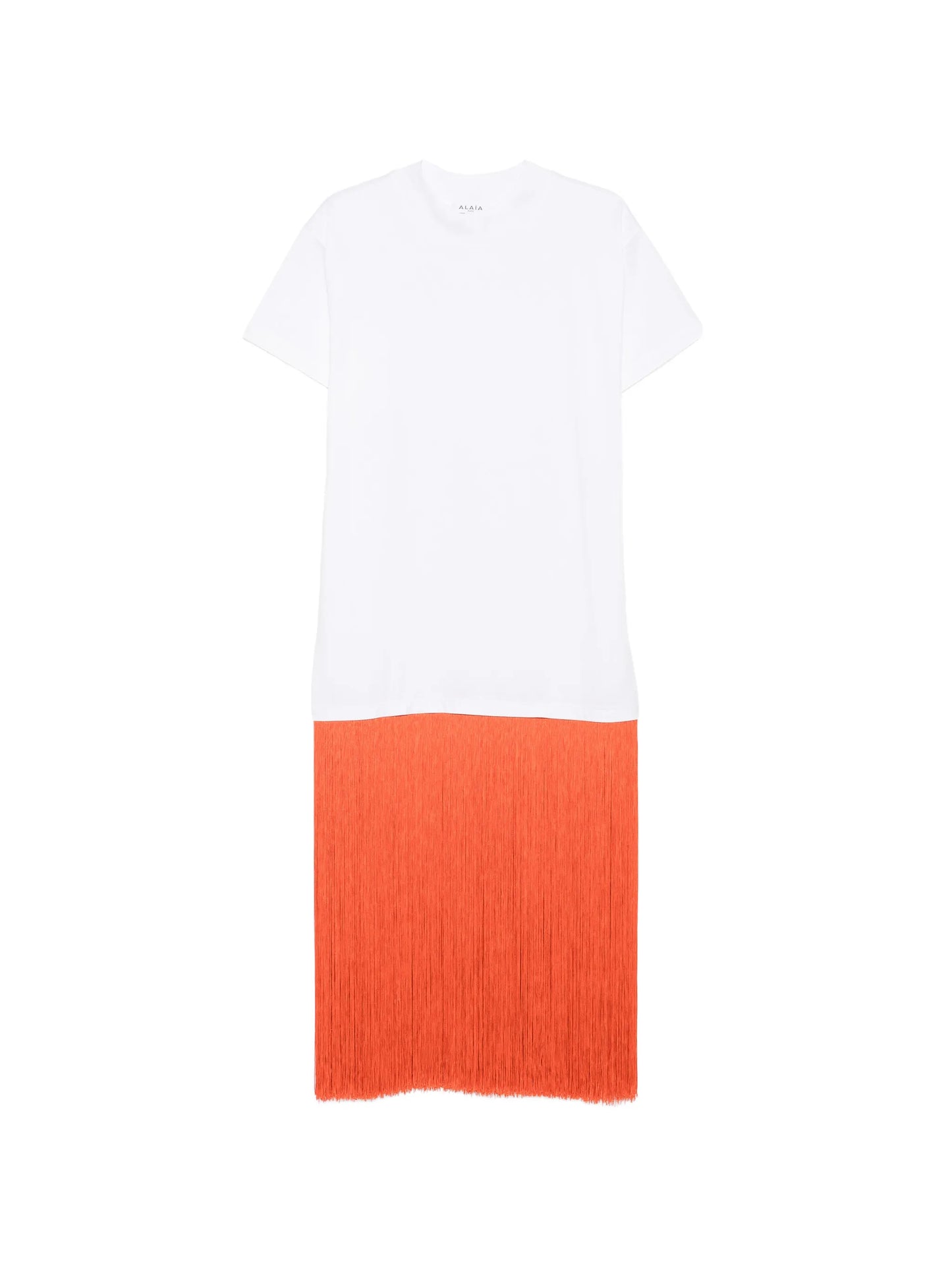 fringed cotton T-shirt