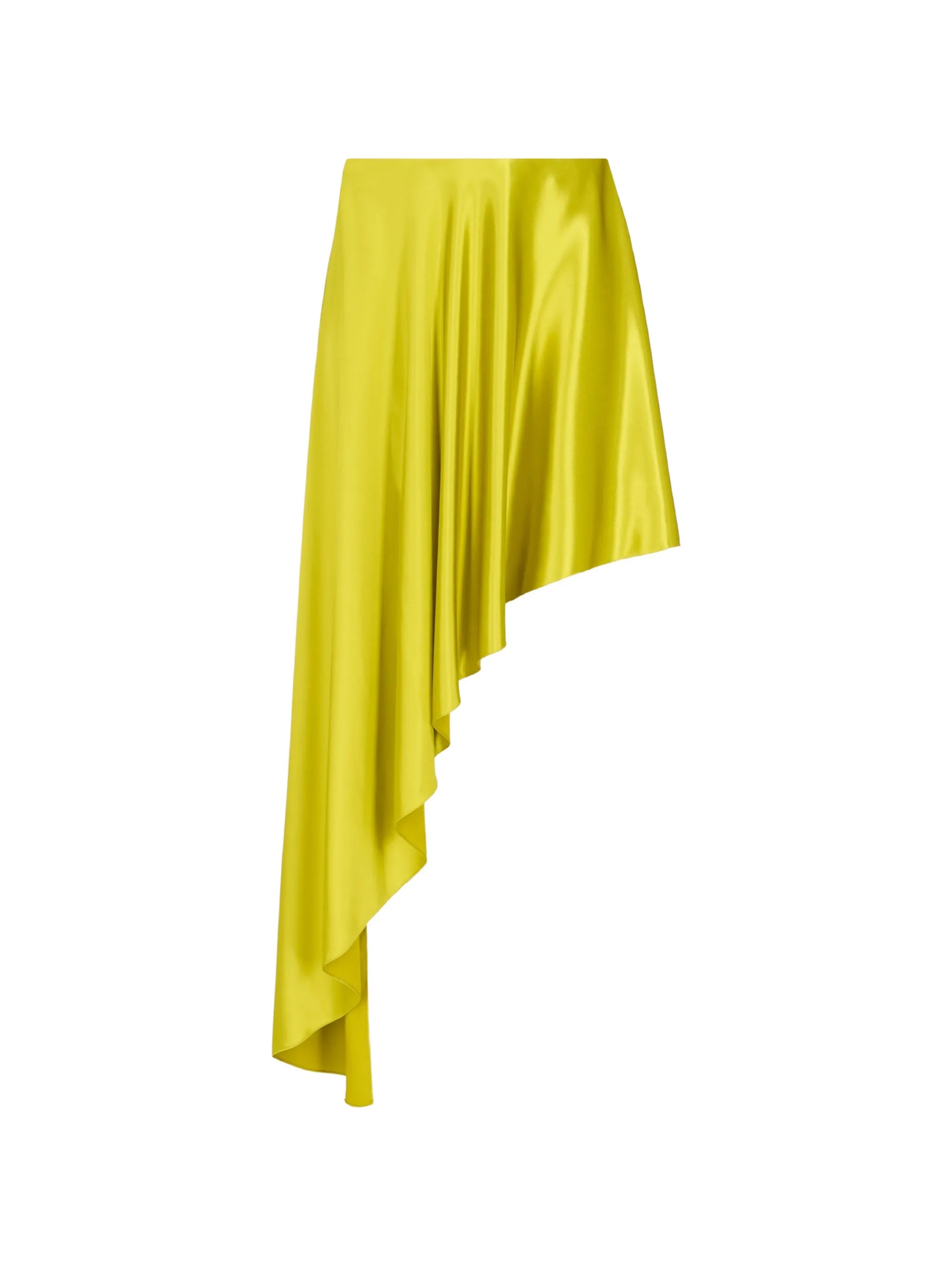 pointed satin skirt