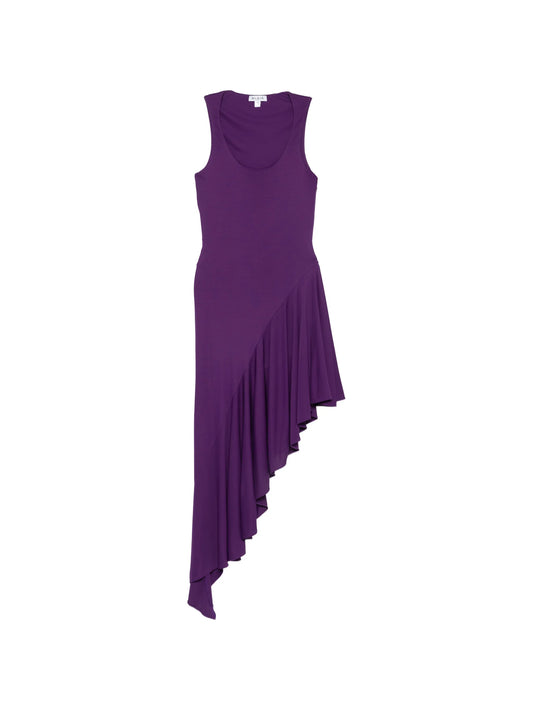 asymmetric ruffled dress